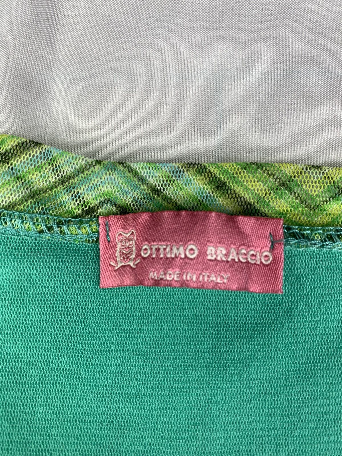 Other Ottimo Braccio Italy Psychedelic Sequin Flower Mesh Top Size L / US 10 / IT 46 - 8 Thumbnail