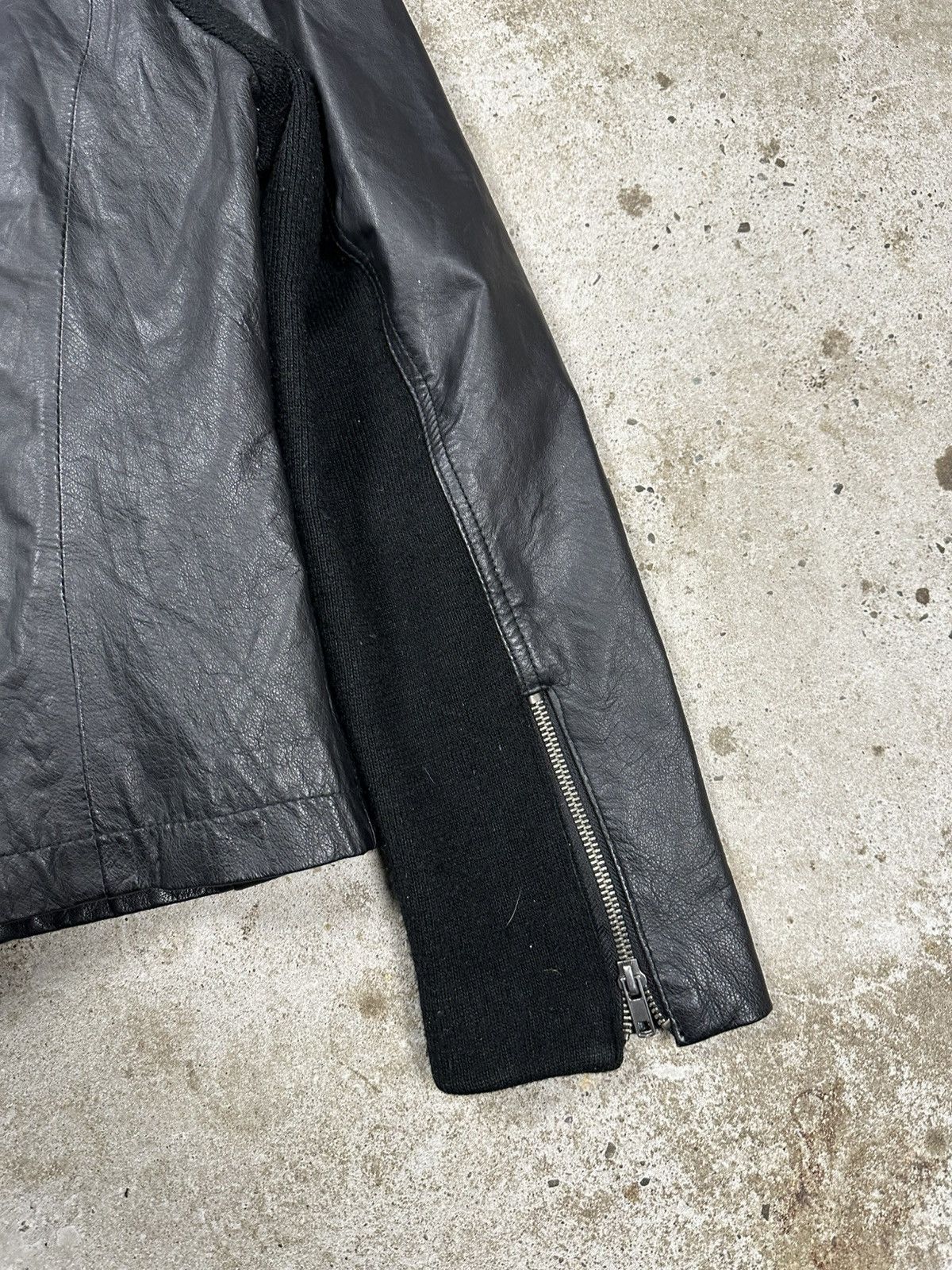 Vintage Y2K Asymmetrical Leather Rider Jacket Japanese