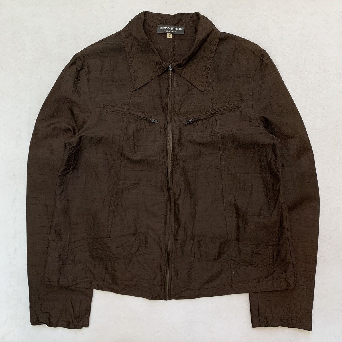 Other 1980s NEGOZI D’ITALIA Tendenza Textured Zip Up Light Jacket Size US S / EU 44-46 / 1 - 1 Thumbnail