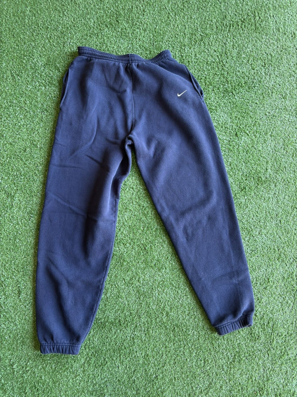 Nike × Vintage Vintage 1990s Nike Made in USA Navy Sweatpants Size US 33 - 2 Thumbnail