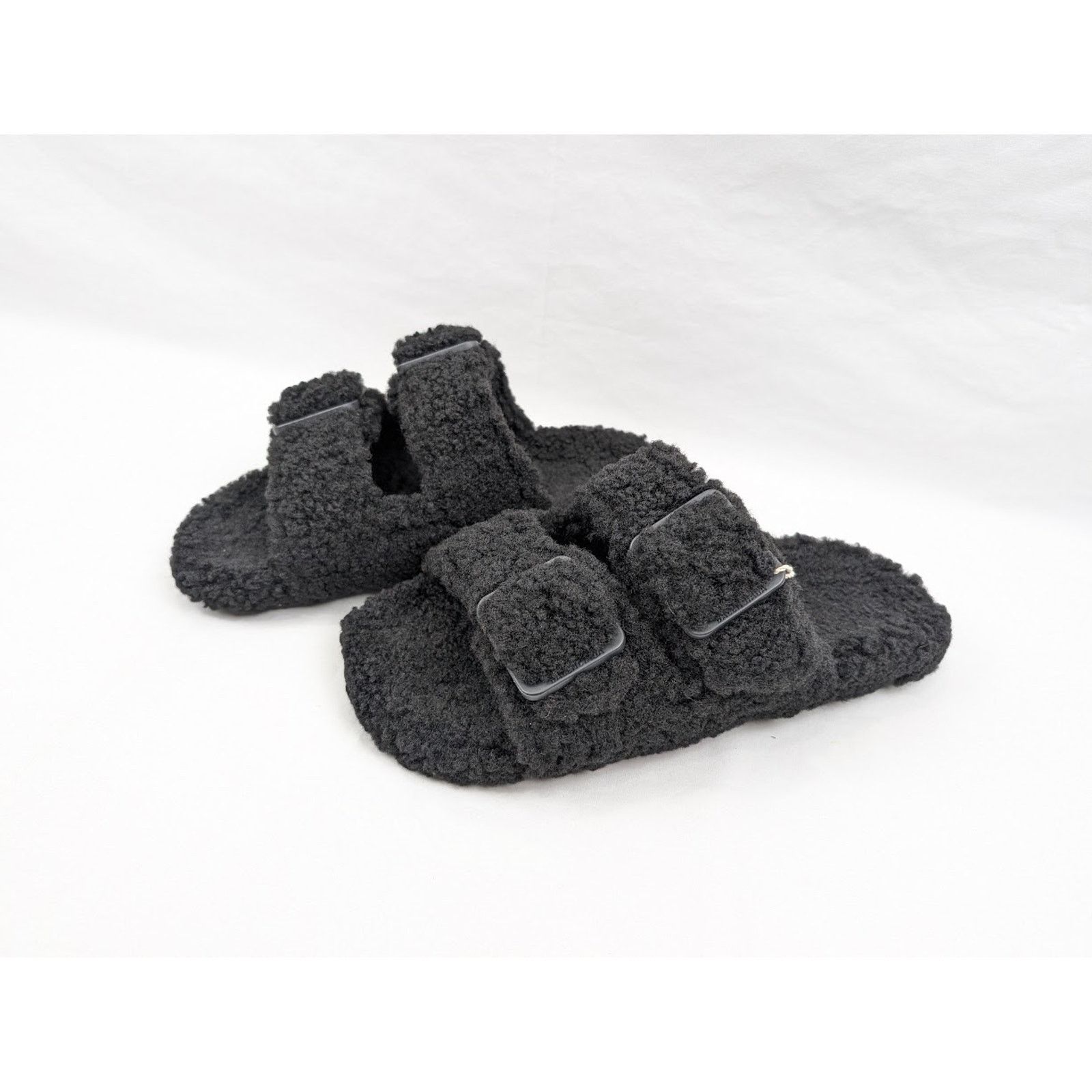 Balenciaga o1rshd1 Furry Shearling Mallorca Sandals in Black Size US 9 / EU 42 - 17 Thumbnail