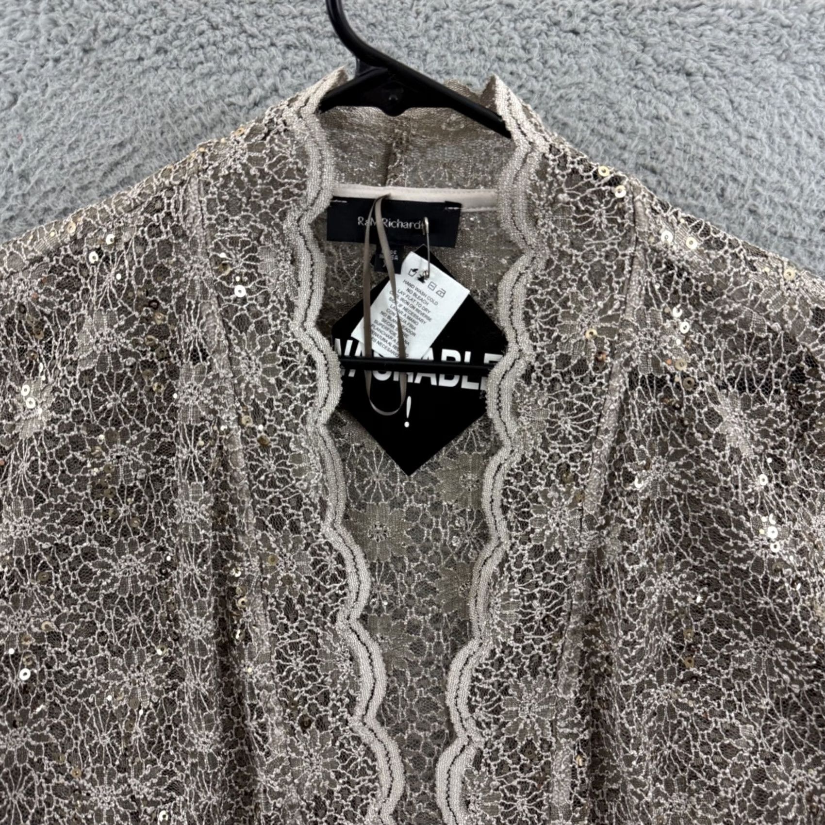 Vintage VINTAGE R&M Richards Jacket Womens XL Sequin Lace Bolero Shrug 80s Elegant NWT Size XL / US 12-14 / IT 48-50 - 3 Thumbnail