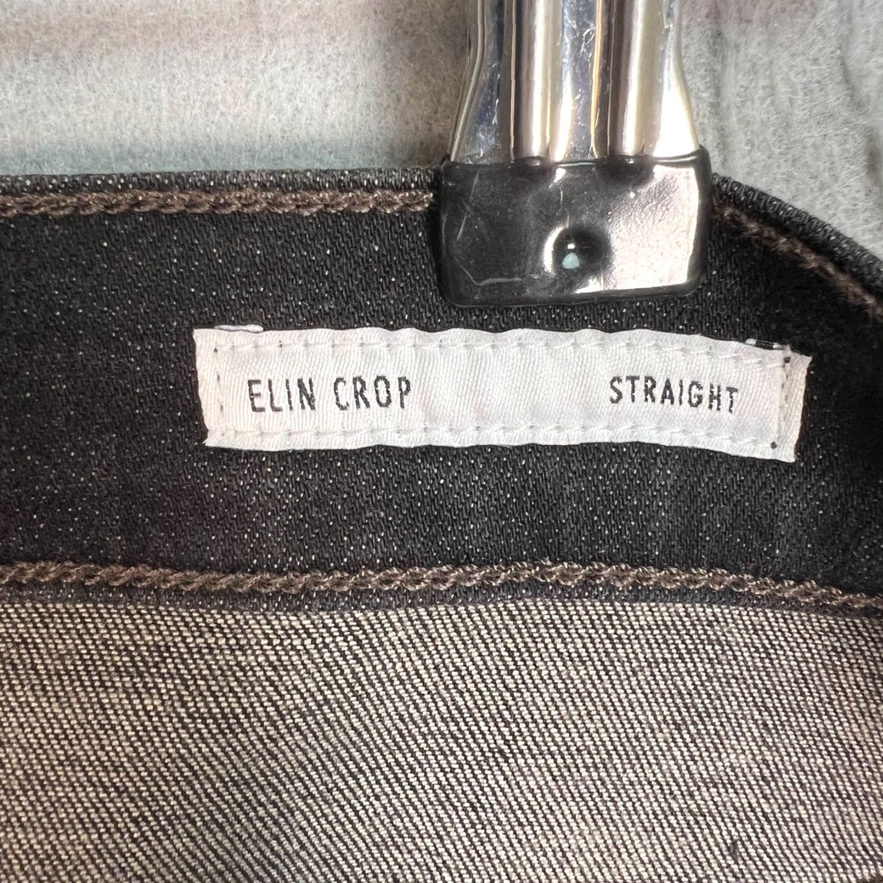 Edwin Edwin Elin Crop Straight Fit Black Denim Jeans Womens Size 32 Cotton Blend Denim Size 24" / US 00 / IT 34 - 4 Thumbnail