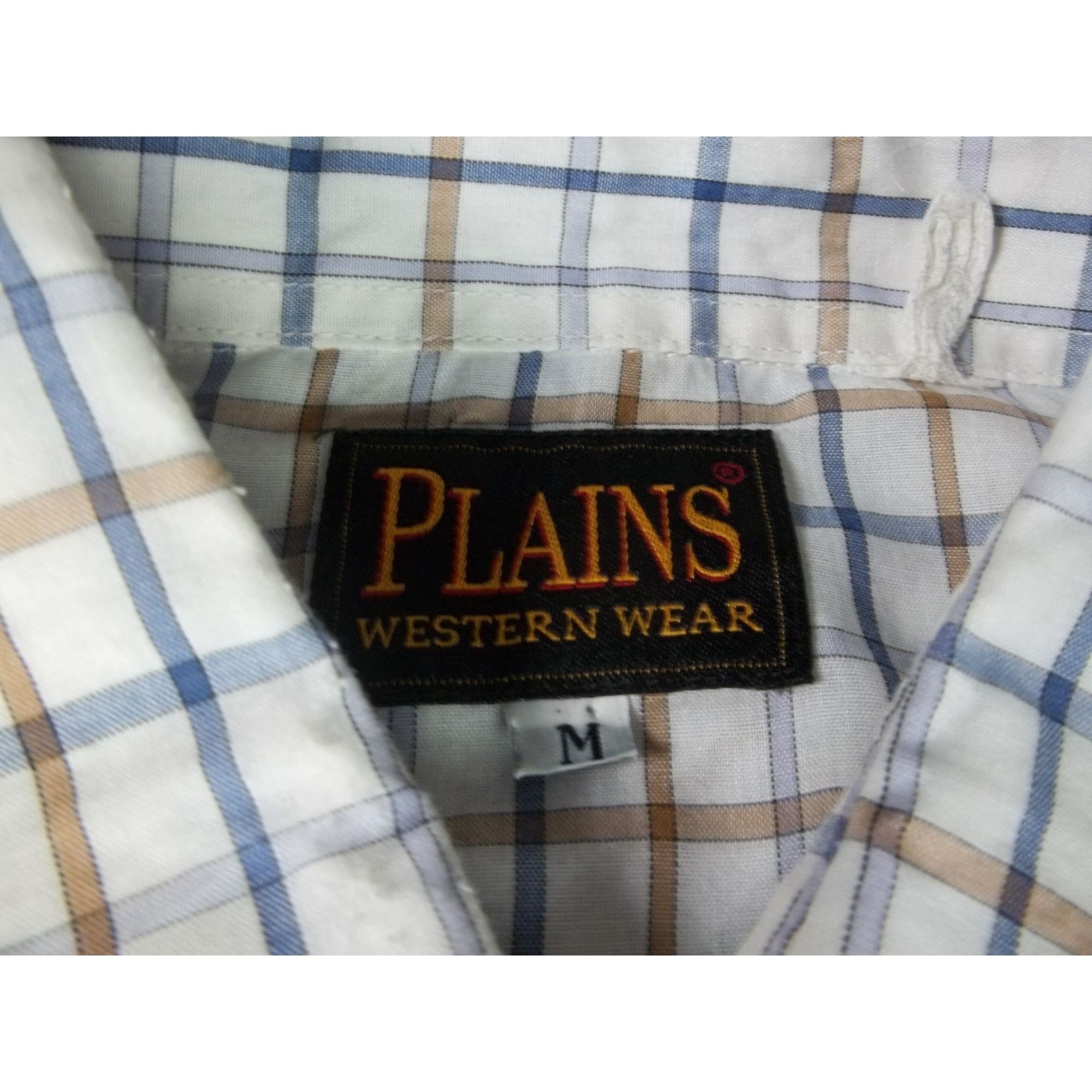 Vintage Vintage Plains Western Wear Pearl Snap Shirt Men Sz M Plaid Size US L / EU 52-54 / 3 - 6 Thumbnail