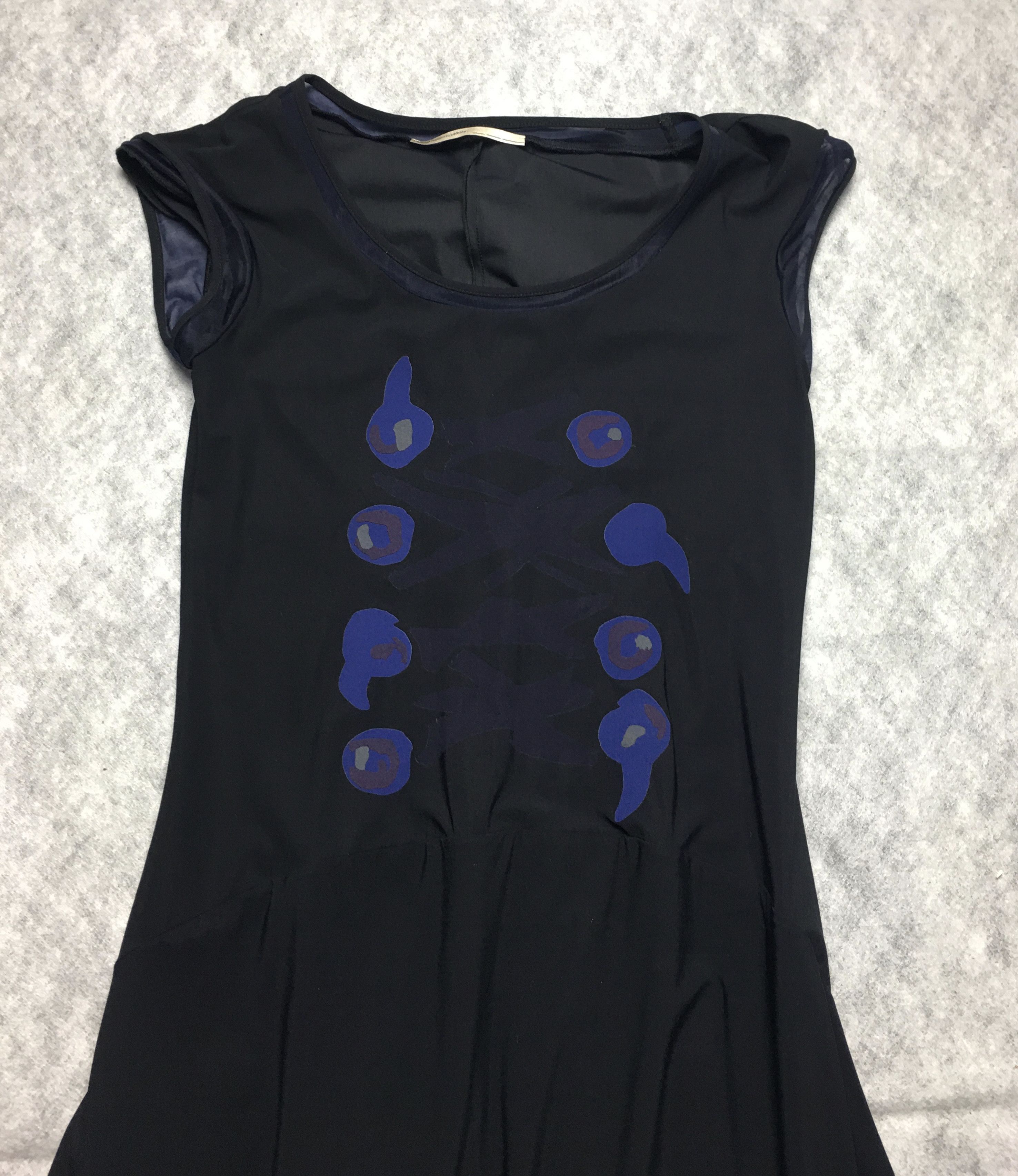 Marithe + Francois Girbaud Marithe Francois Girbaud Designer Print Black Dress Sz US 5 Size S / US 4 / IT 40 - 8 Thumbnail