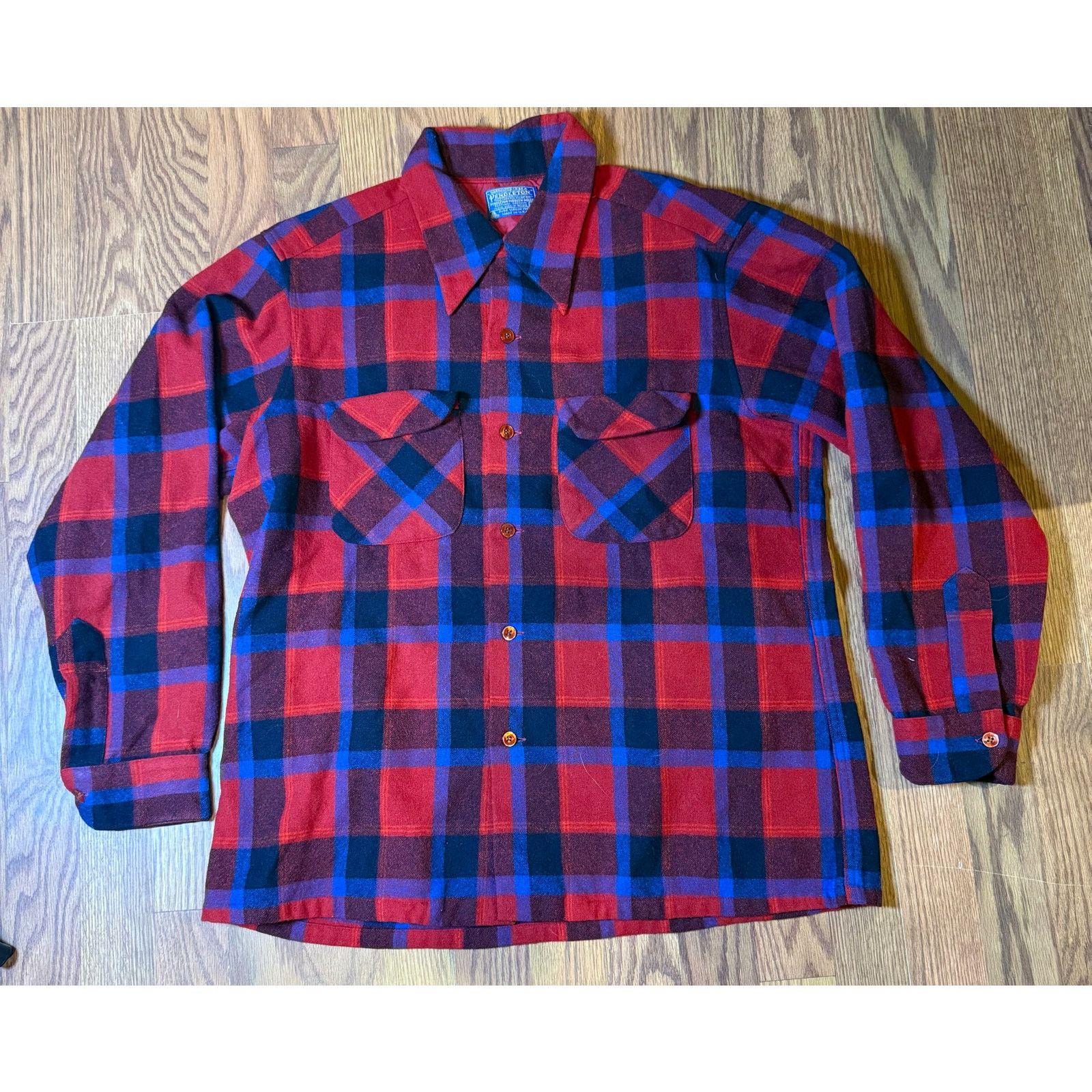 Pendleton 70's Pendleton Red and Blue Flannel Size Large Size US L / EU 52-54 / 3 - 1 Thumbnail