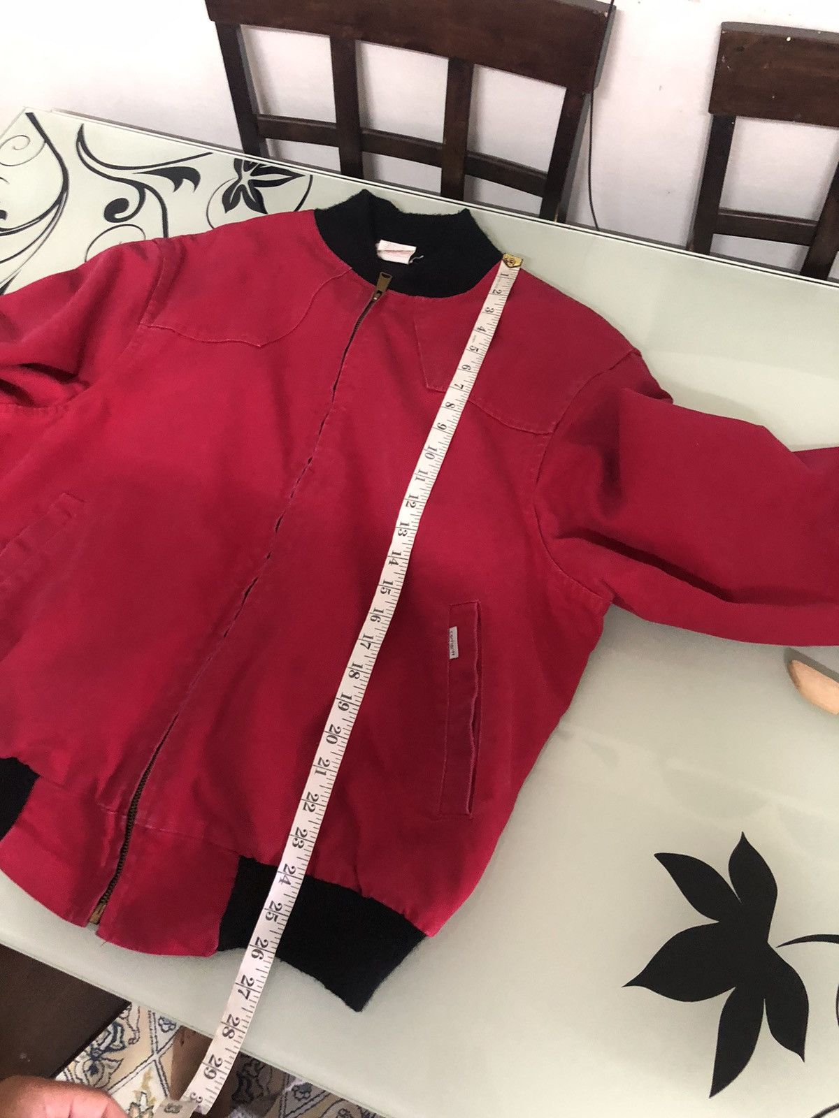 Carhartt Rare❗️Vintage 90s Carhartt 100 Years Red Bomber Jacket Size US L / EU 52-54 / 3 - 23 Thumbnail