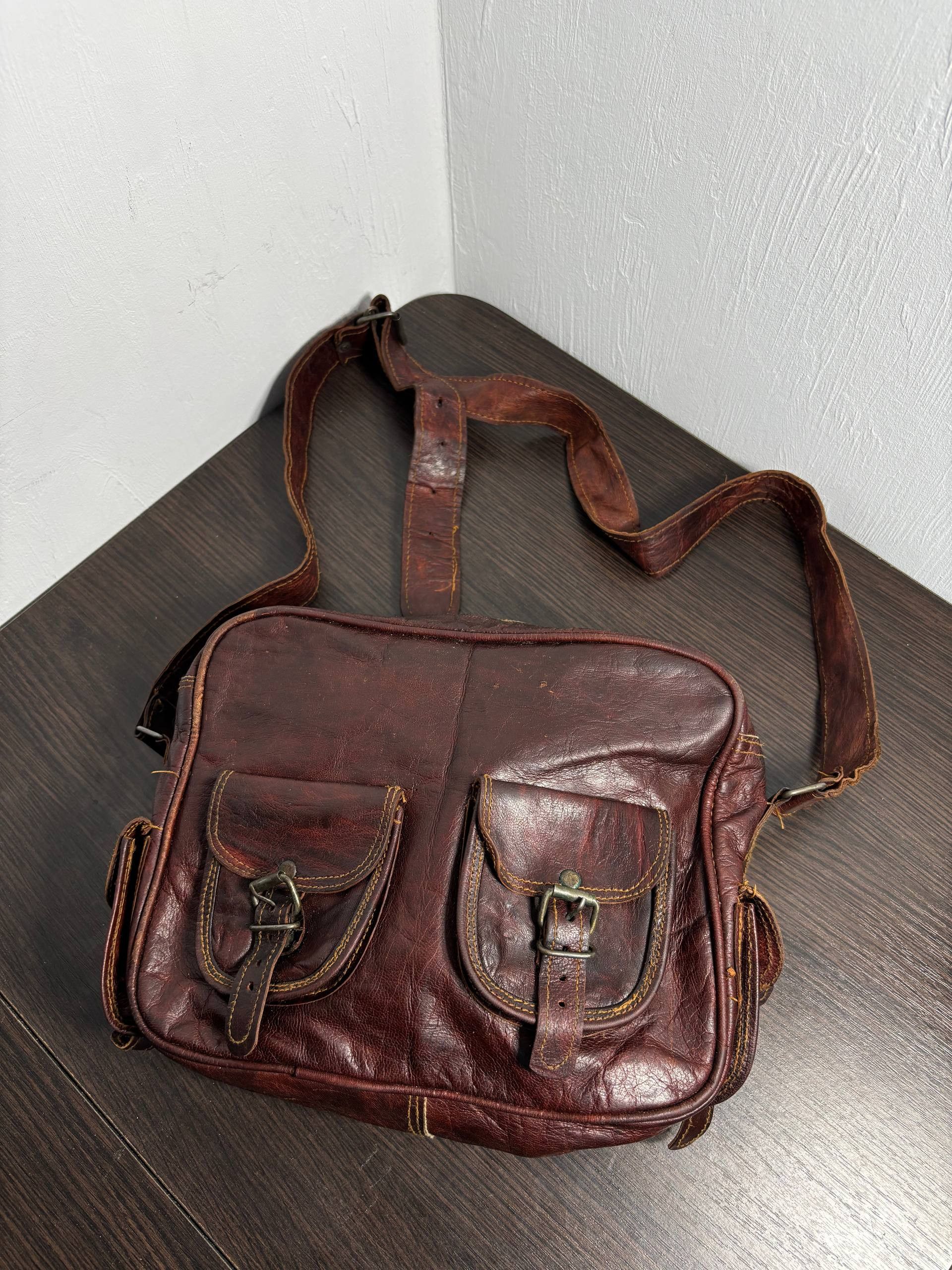 Diesel Diesel style Avant Garde Leather Distressed VTG Bag Size ONE SIZE - 7 Thumbnail