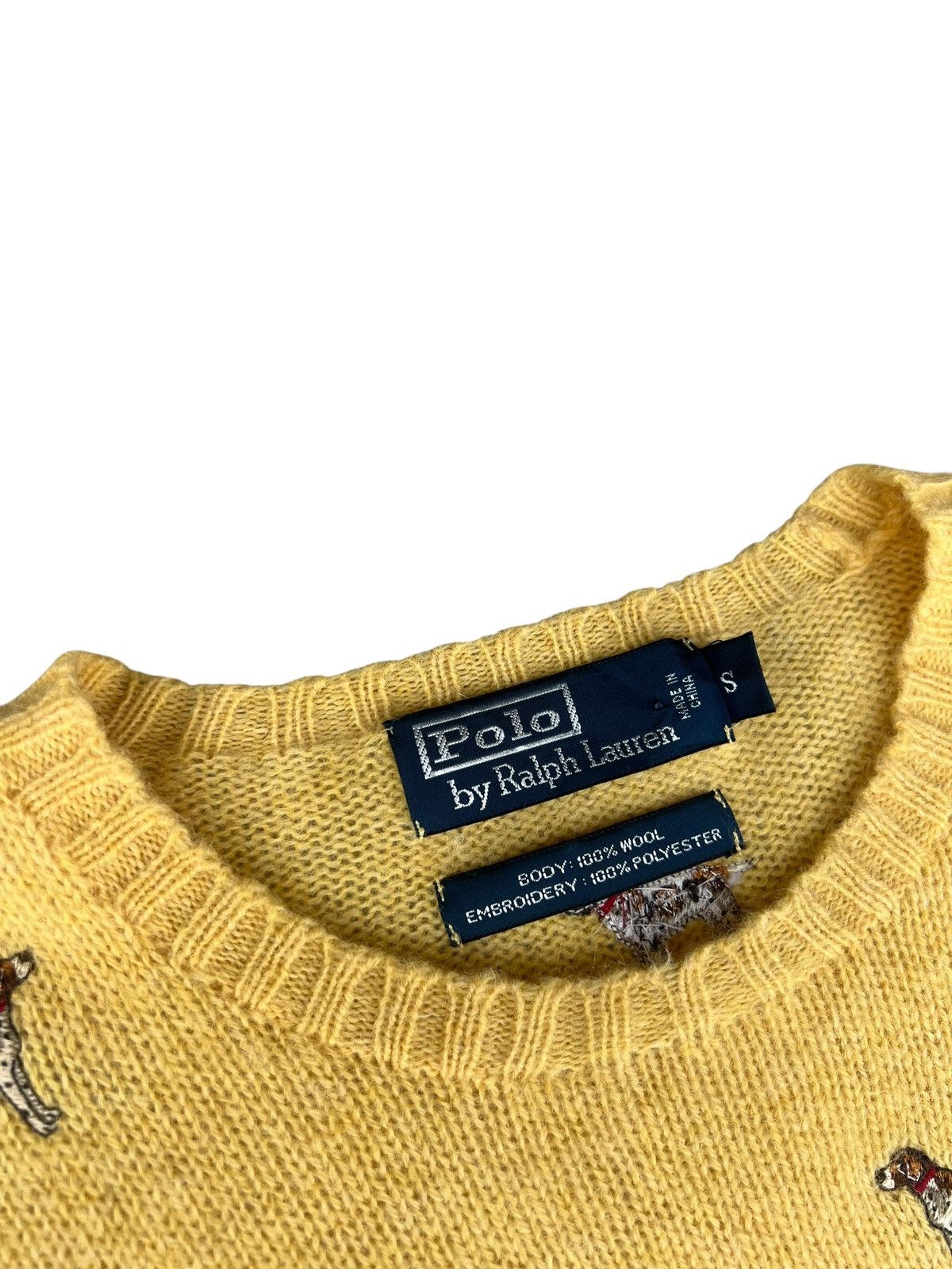 Polo Ralph Lauren VTG 90s P Ralph Lauren Dog Embroidery Wool Knitwear Sweater Size US S / EU 44-46 / 1 - 9 Thumbnail