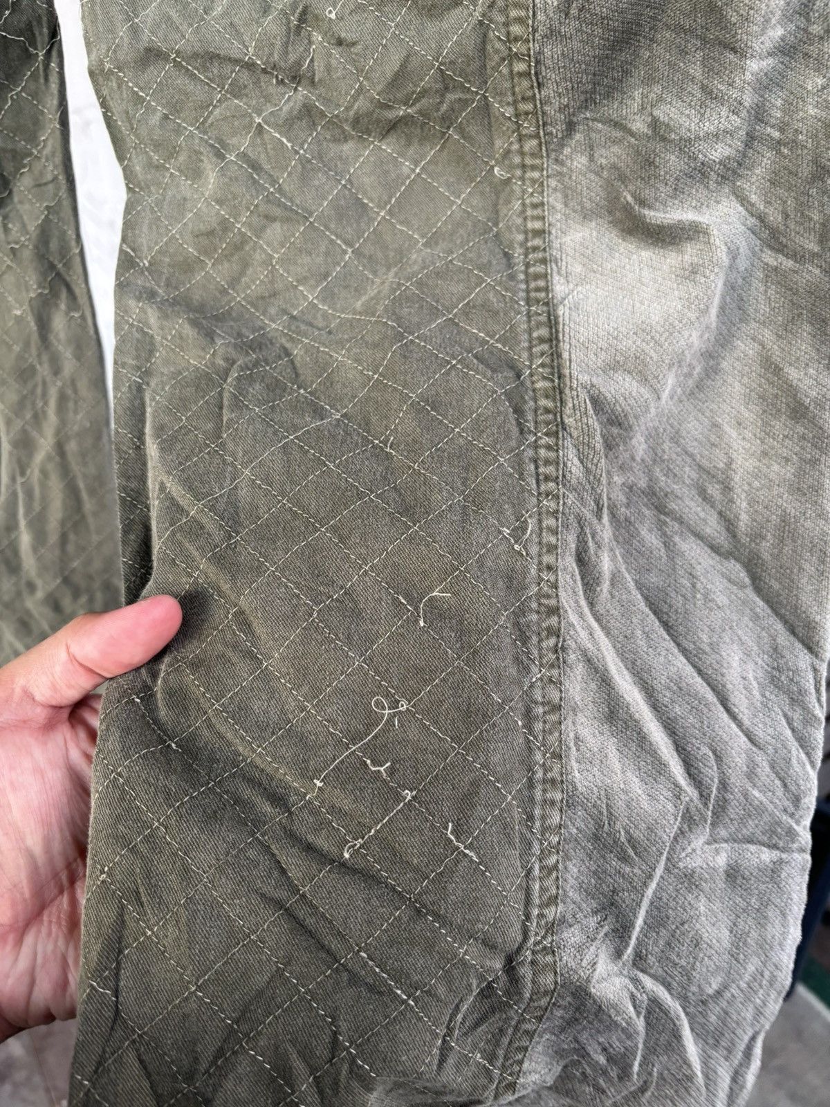 Homme Plisse Issey Miyake ISSEY MIYAKE WASHED GREEN PANELED PANTS Size US 30 / EU 46 - 13 Thumbnail