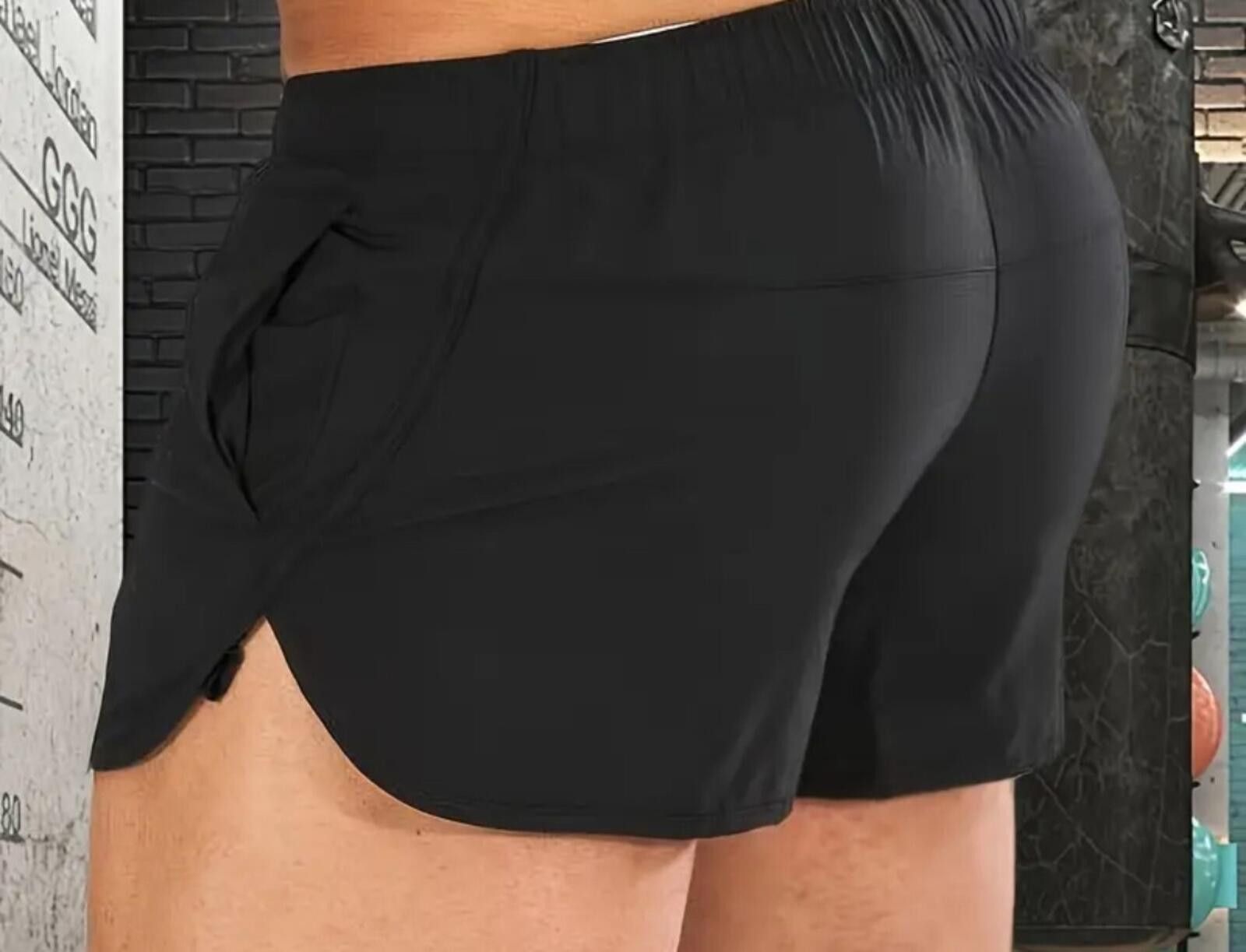 The Unbranded Brand Solid Athletic Shorts Men's Drawstring Slim Fit Sports Size US 34 / EU 50 - 4 Thumbnail