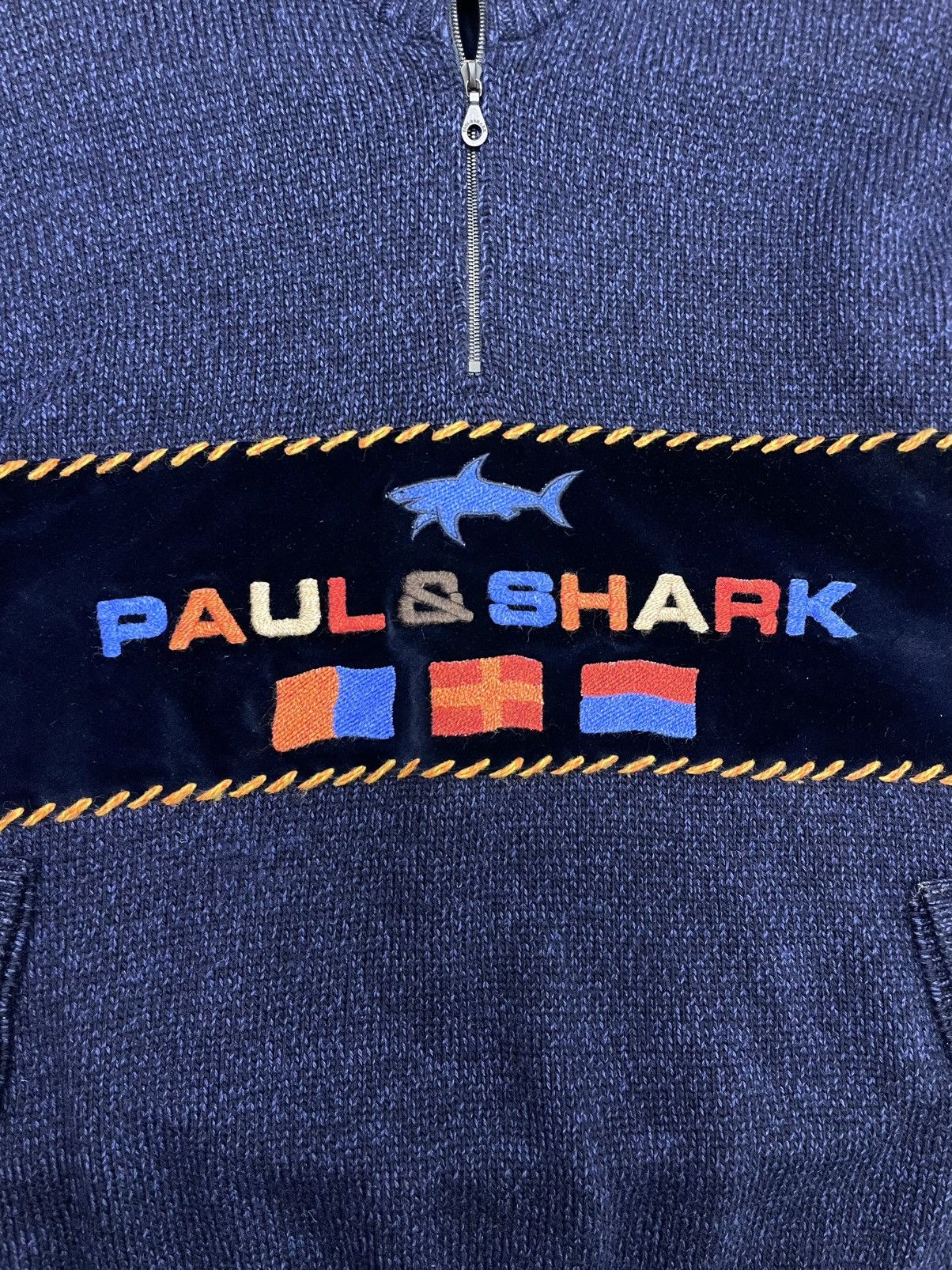 Paul & Shark Vintage Paul & Shark Yachting 1/4 Zip Wool Sweater - Size S Size US S / EU 44-46 / 1 - 6 Thumbnail