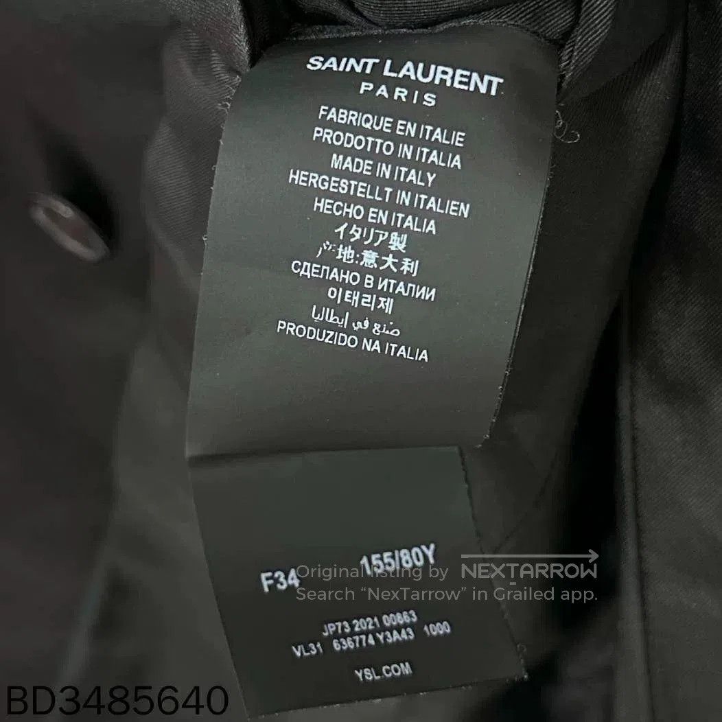 Saint Laurent Paris Saint Laurent Limited Black Smoking Blazer. Size XXS / US 00 / IT 34 - 6 Thumbnail