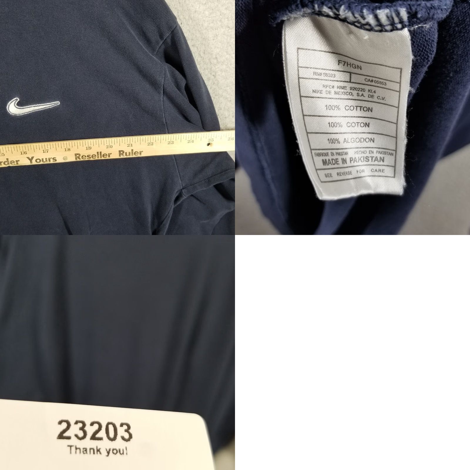 Nike Vintage Nike 90s Men's XL Blue Ringer Crewneck Sweatshirt Embroidered Swoosh Size US XL / EU 56 / 4 - 8 Thumbnail