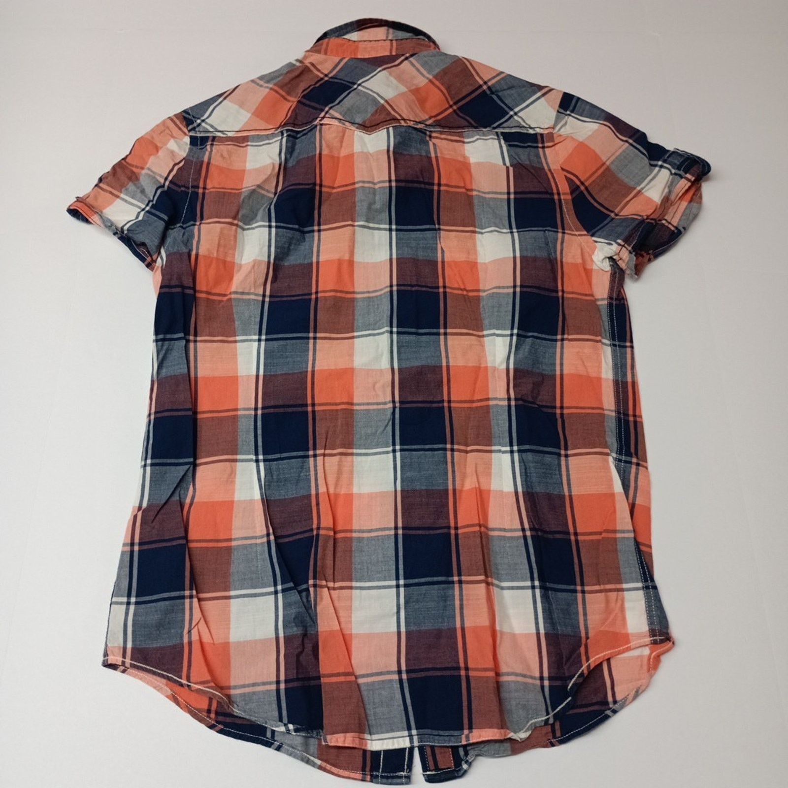 Express Express Button-Up Plaid Shirt Mens S Small Multicolor Fitted Size US S / EU 44-46 / 1 - 7 Thumbnail