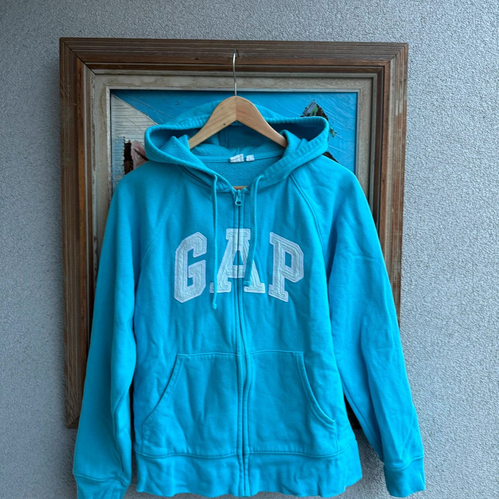 Gap GAP Zip Up Hoodie y2k Womans Sweatshirt Turquise Size M / US 6-8 / IT 42-44 - 3 Thumbnail