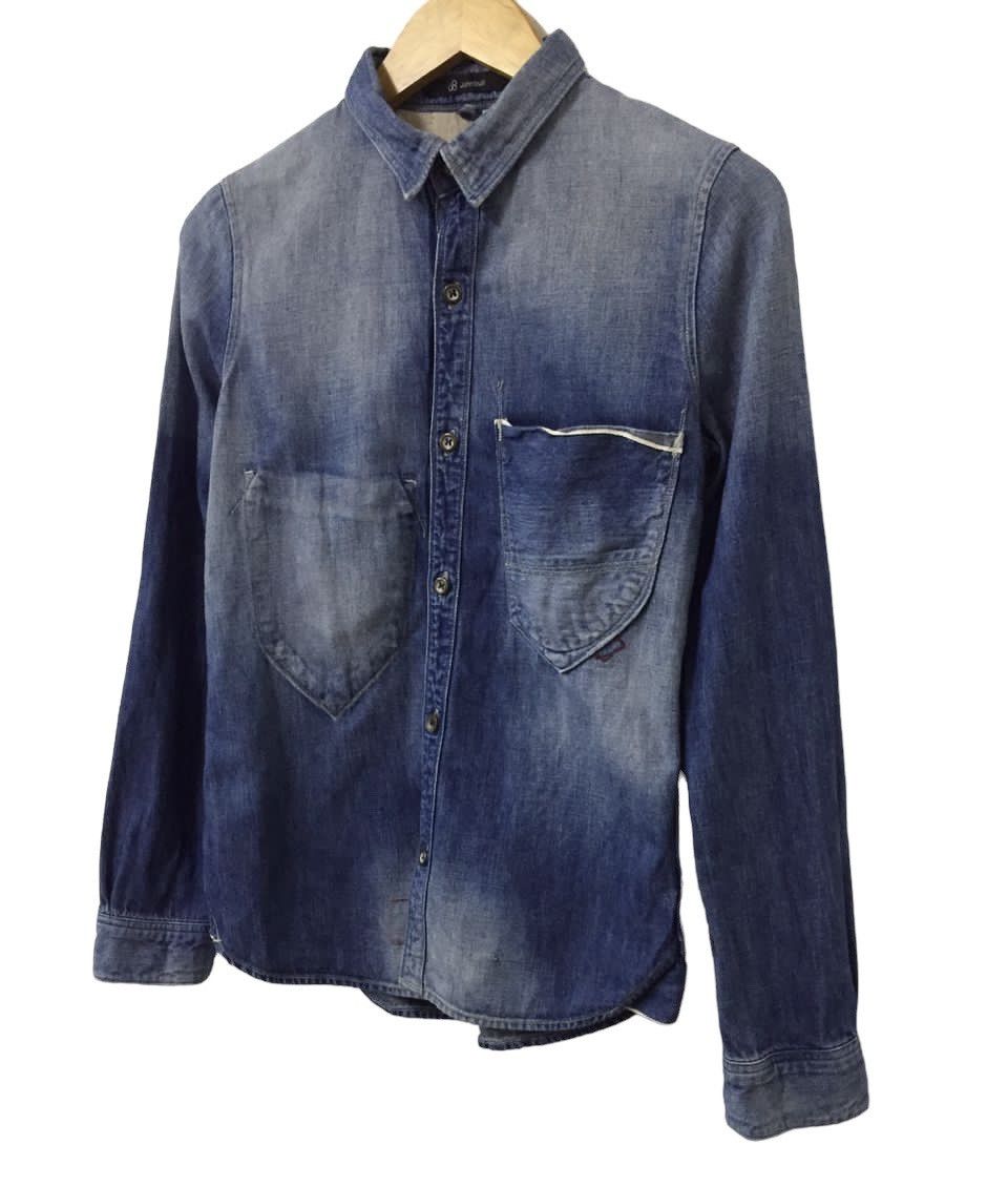 Japanese Brand JOHN BULL SELVEDGE SINGLE POCKET CHAMBRAY JEANS SHIRT Size US S / EU 44-46 / 1 - 4 Thumbnail
