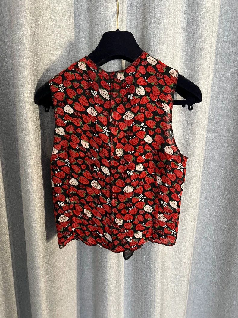 Comme des Garcons Comme Des Garcons Silk strawberry vest coat Size S / US 4 / IT 40 - 4 Thumbnail