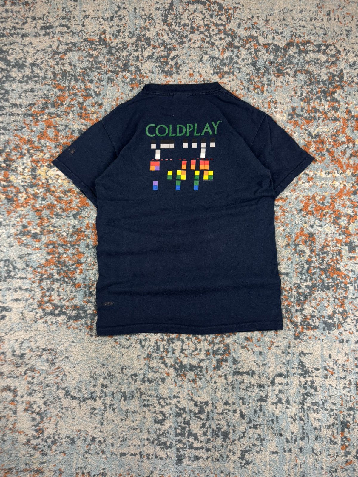Band Tees × Vintage Vintage 90s Coldplay graphic band tee distressed paint fade Size US S / EU 44-46 / 1 - 2 Thumbnail