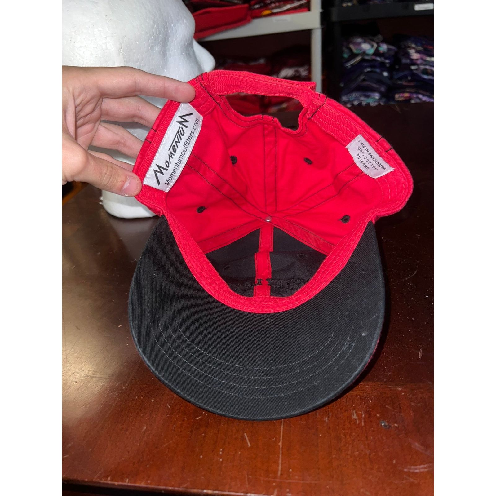 Vintage Great Lakes Hat Momentum Outfitters Red Graphic Cap Headwear Size ONE SIZE - 6 Thumbnail