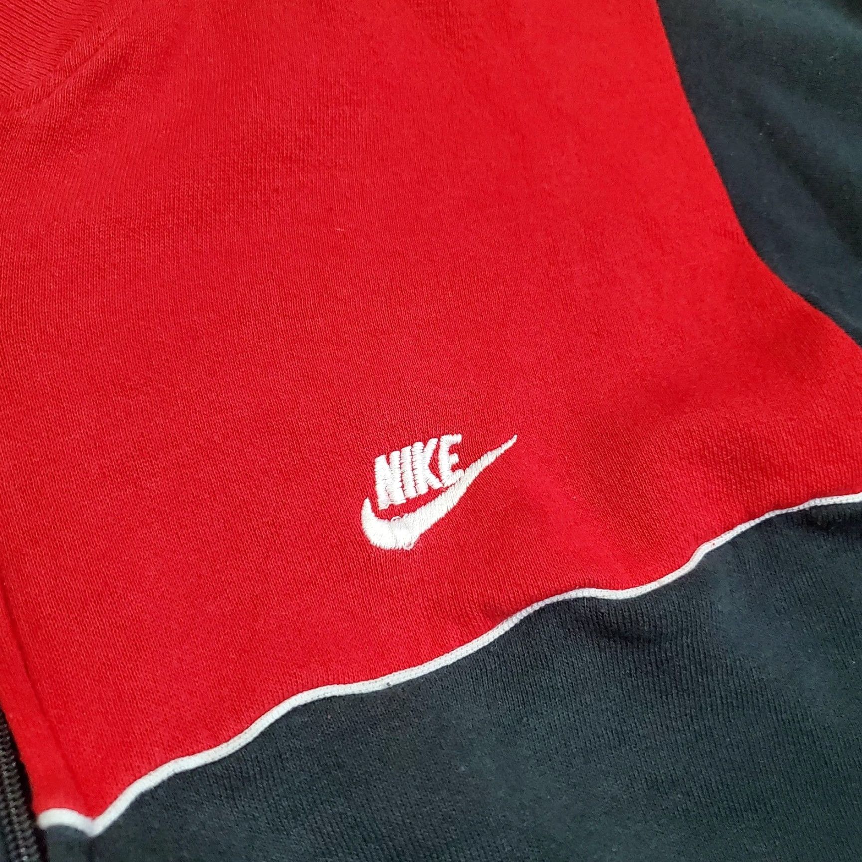 Nike Nike Sweatshirt Mens Large Black Red Full Zip Fleece Colorblock Jacket Track Size US L / EU 52-54 / 3 - 5 Thumbnail