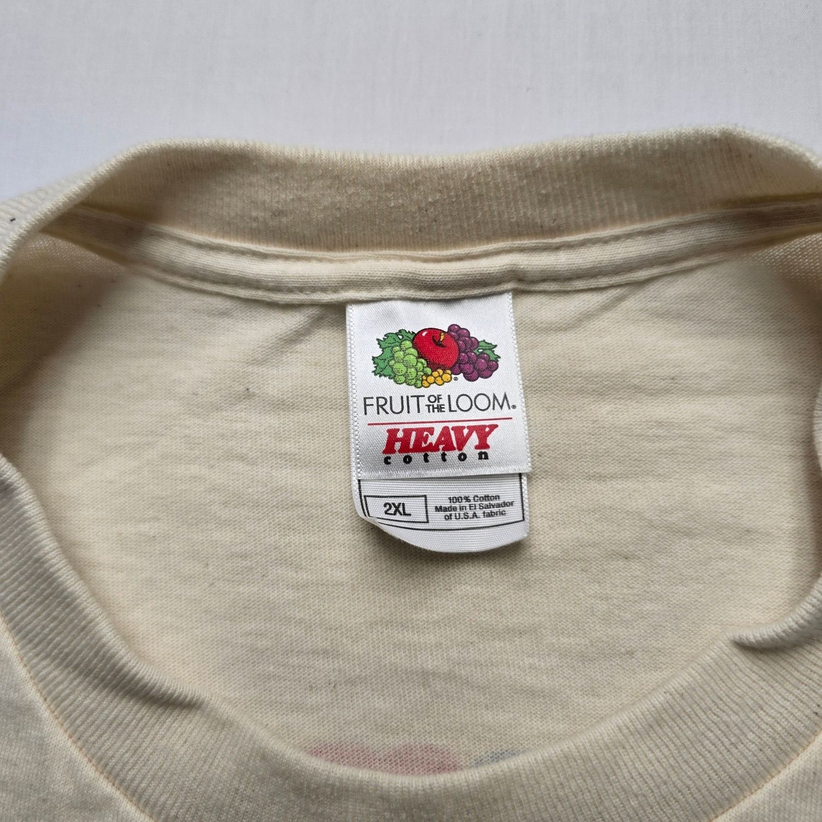 Fruit Of The Loom × Vintage Vintage Club Beyond Shirt Cream 2XL Military Progam Tee Size US XXL / EU 58 / 5 - 3 Thumbnail