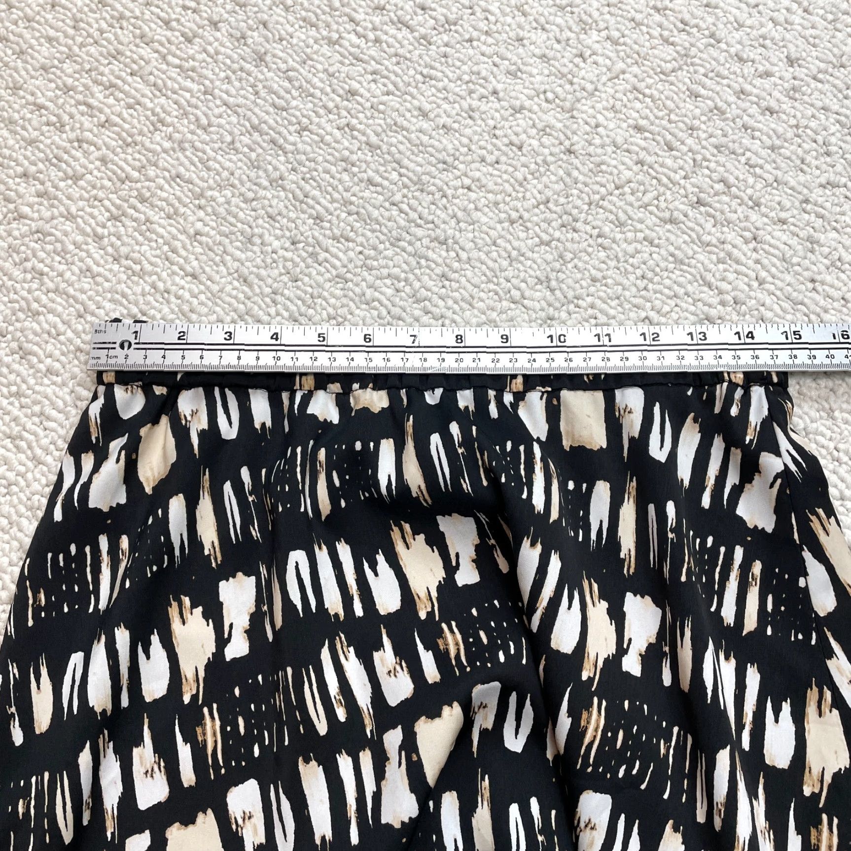 Banana Republic Banana Republic Skirt Womens M Black White Short A-Line Elastic Waist Size 32" / US 10 / IT 46 - 3 Thumbnail