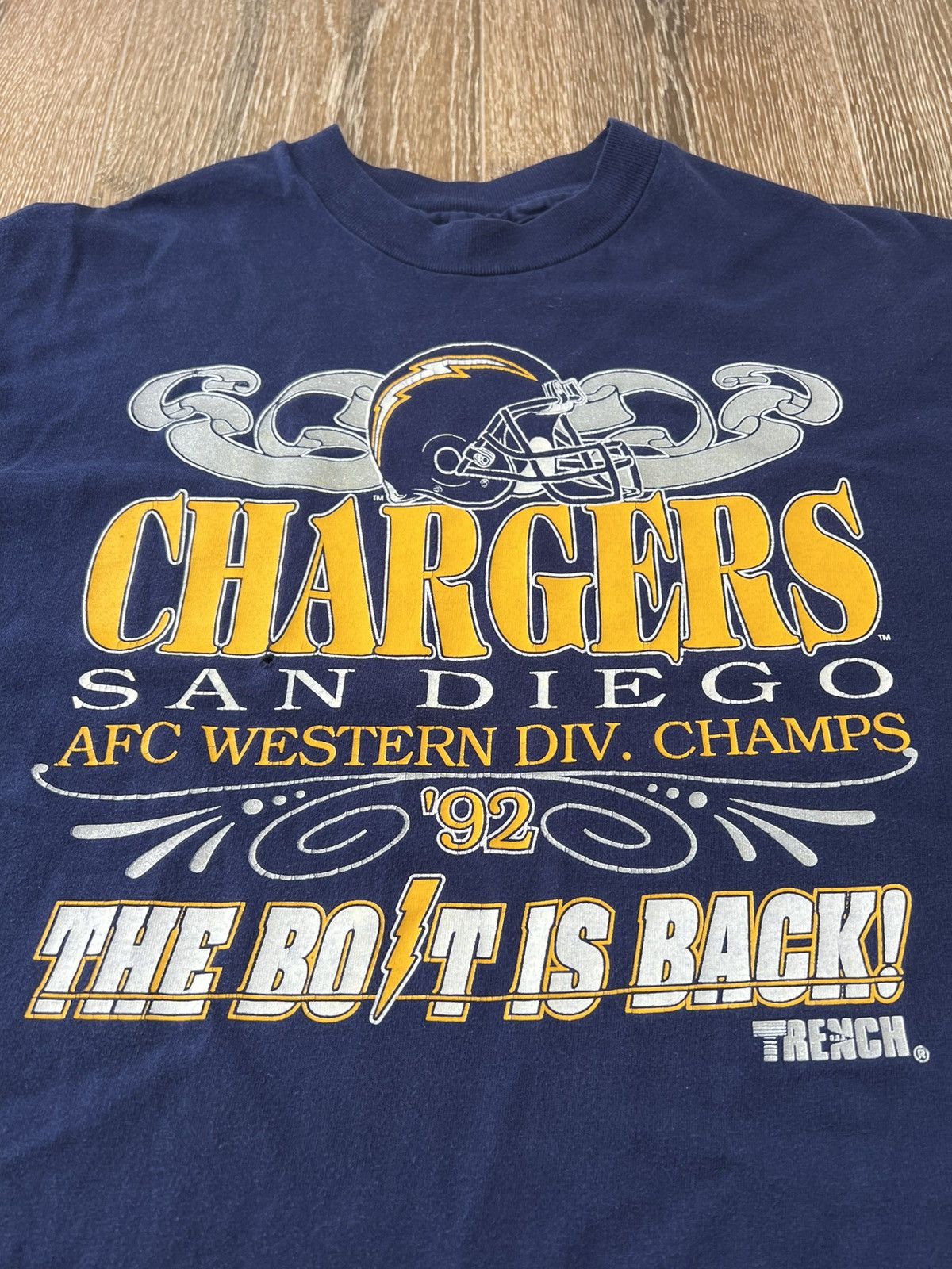 Hanes Vintage 1992 san diego chargers afc western div champs tee Size US M / EU 48-50 / 2 - 3 Thumbnail