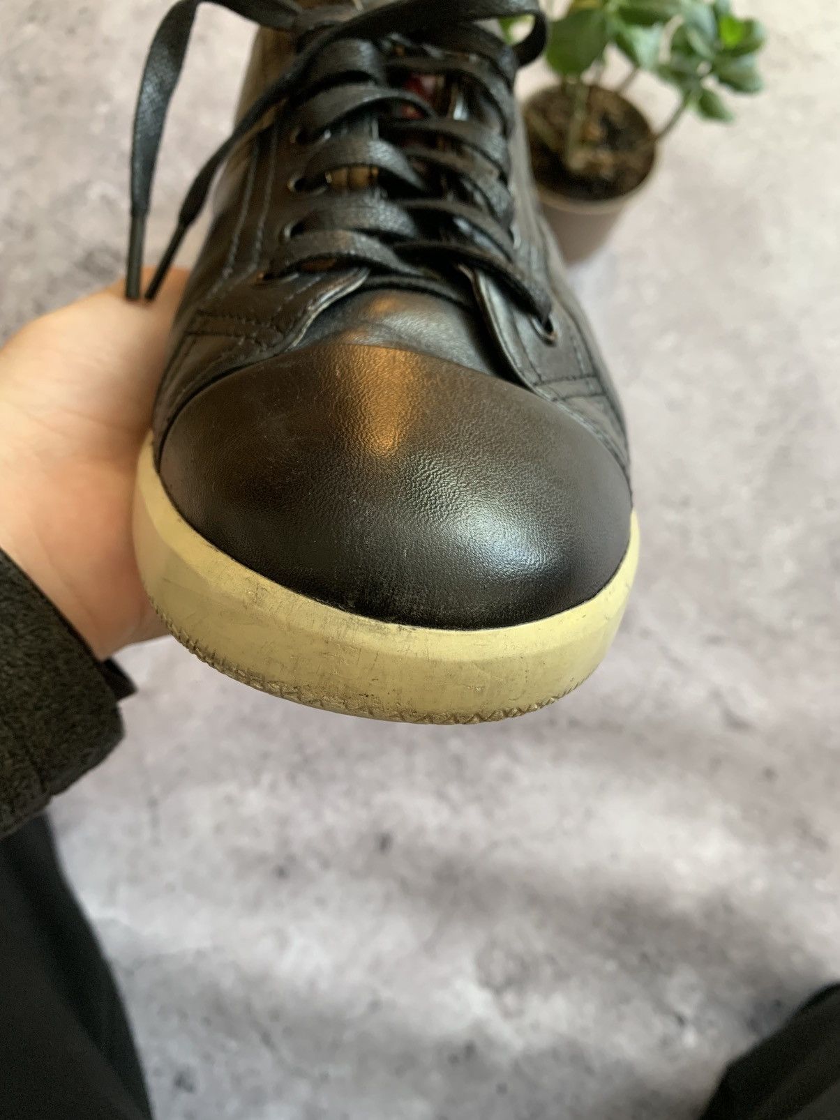Prada 🔥PRADA LEATHER RED TAB LOW TOP SNEAKERS Size US 7.5 / EU 40-41 - 8 Thumbnail