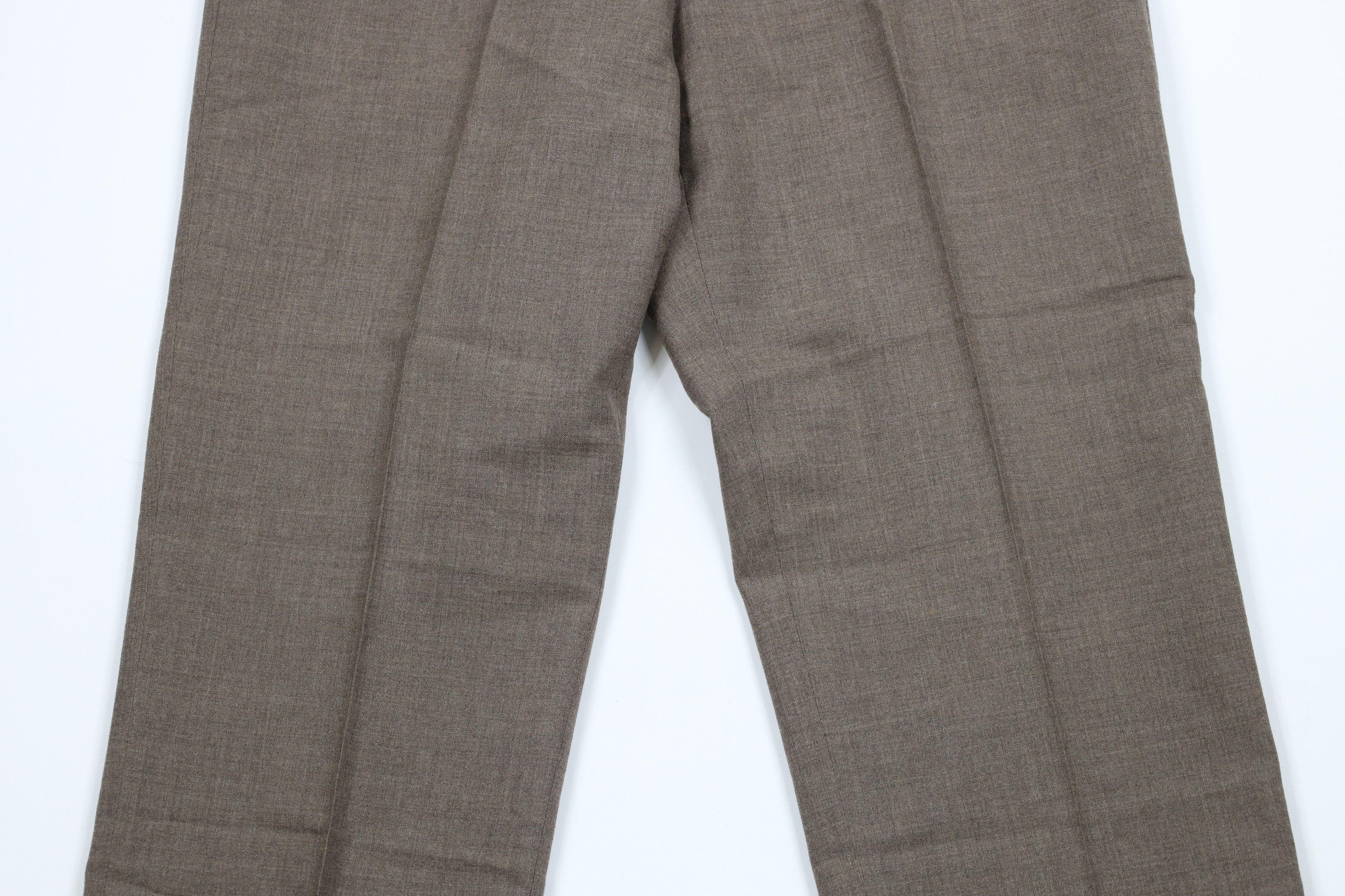 Lands' End × Vintage Vintage 90s Lands End Wide Leg Chino Pants Heather Brown USA Size US 34 / EU 50 - 3 Thumbnail