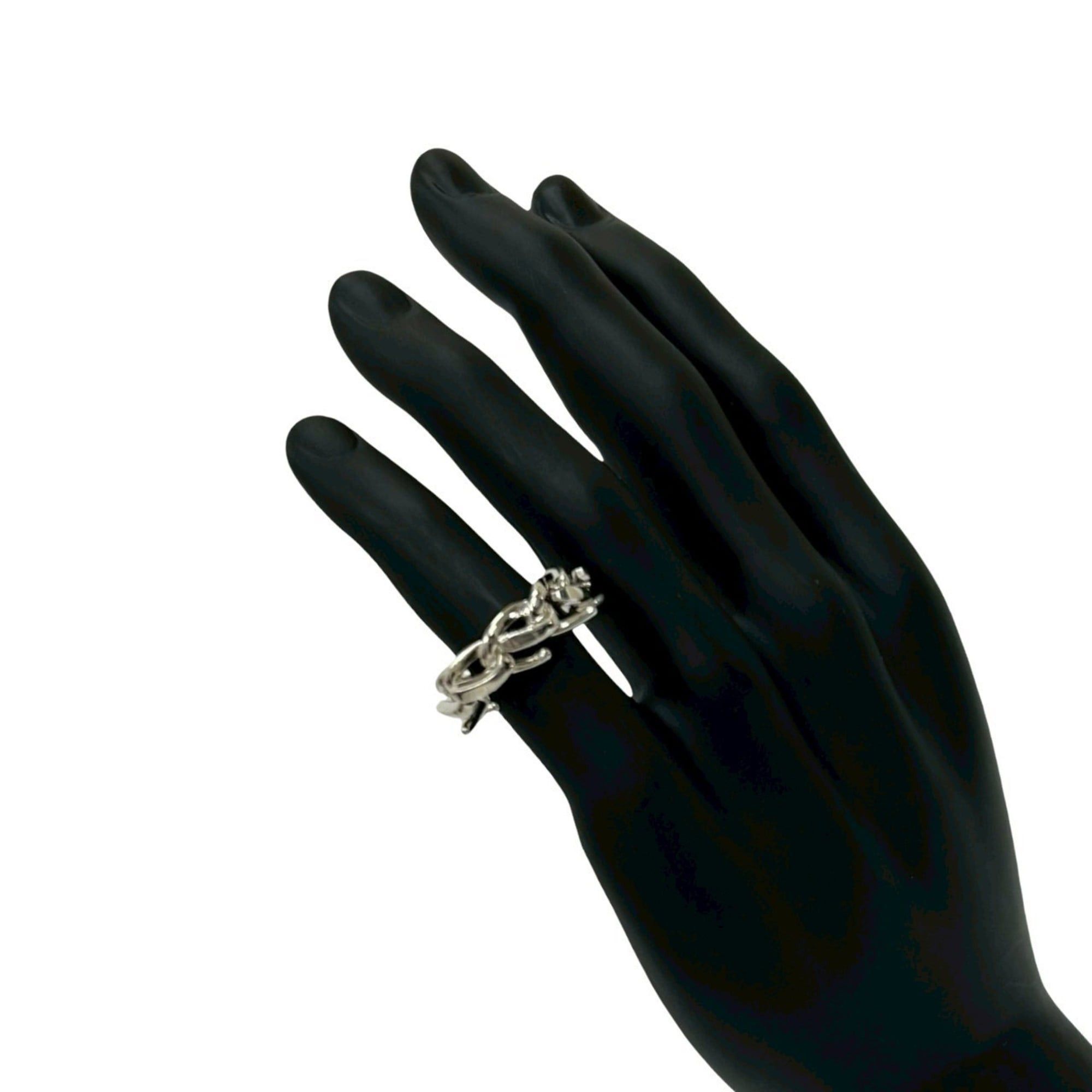 Tiffany & Co. TIFFANY & Co. Tiffany Forge Link Ring, 925 Sterling Silver, Size 9, 21057 Size ONE SIZE - 1 Thumbnail