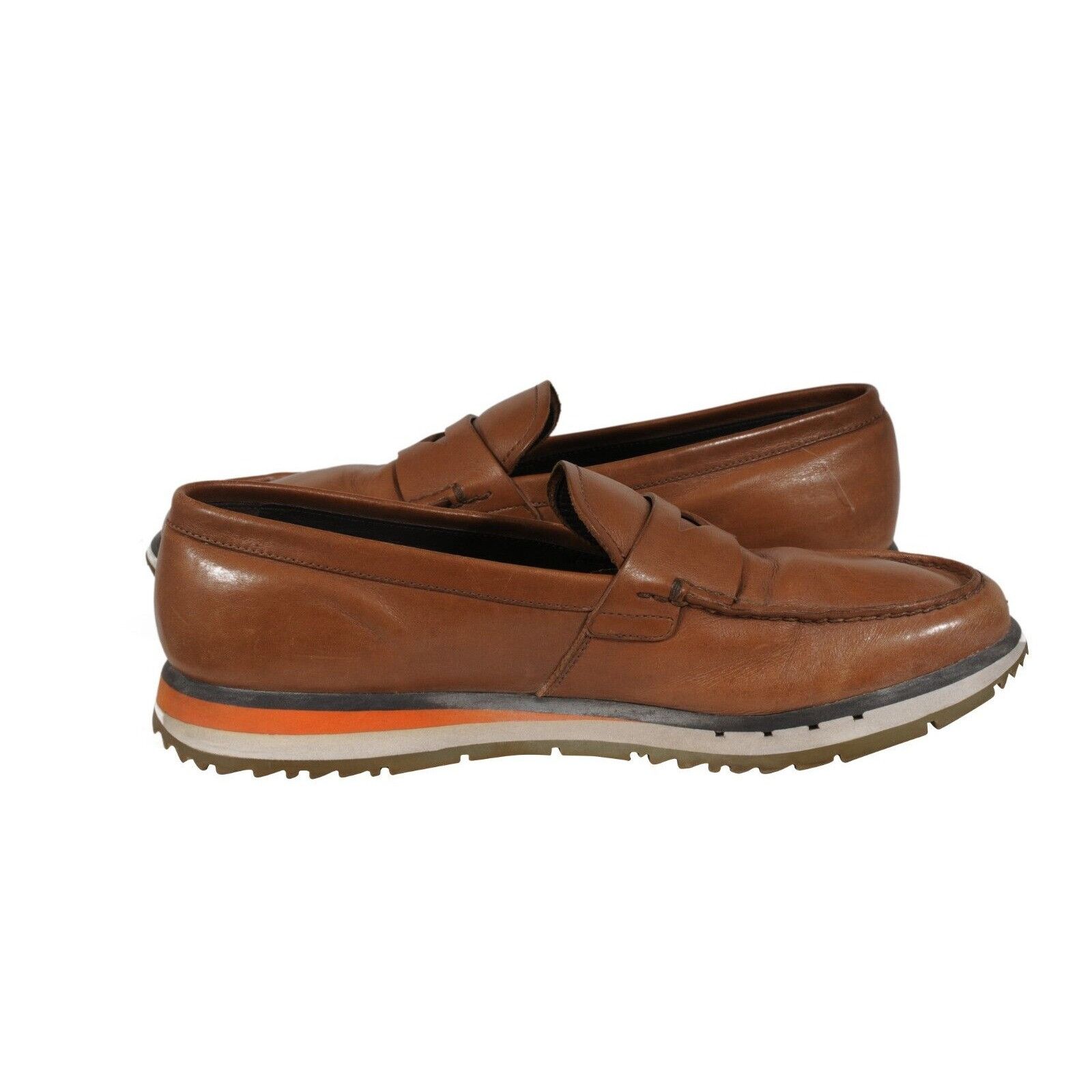 Prada Penny Loafers Brown Leather - 02475 Size US 9.5 / EU 42-43 - 9 Thumbnail