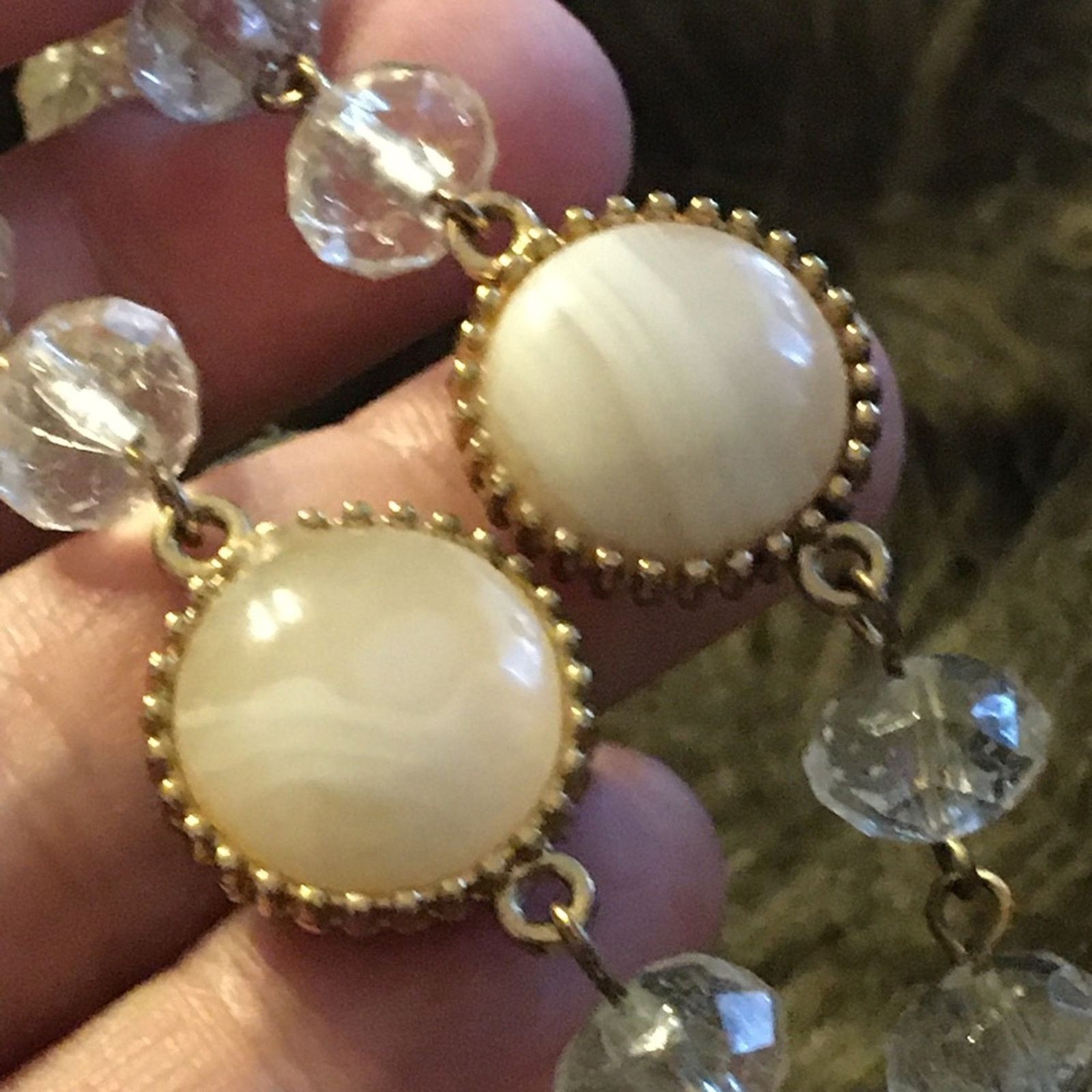 Vintage Vintage glass bead gold tone book link necklace Size ONE SIZE - 7 Thumbnail