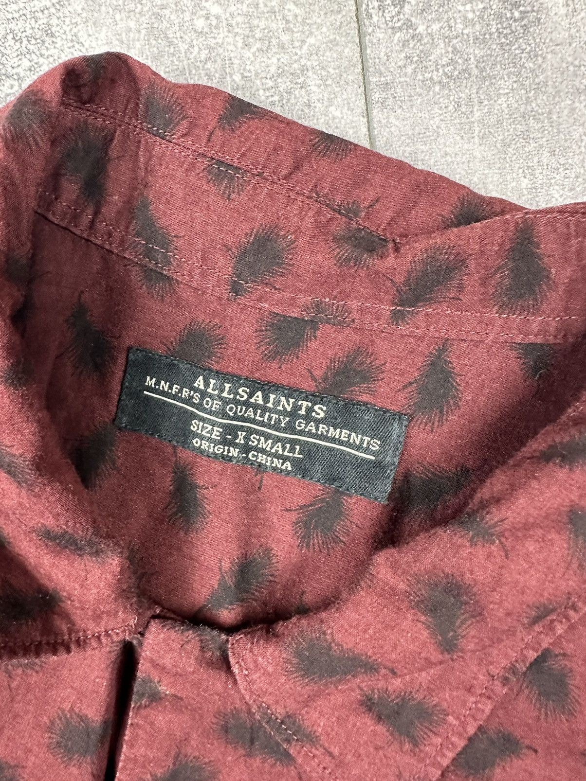 Allsaints Allsaints Burgundy Havre SS Shirt Button Up Size US XS / EU 42 / 0 - 10 Thumbnail