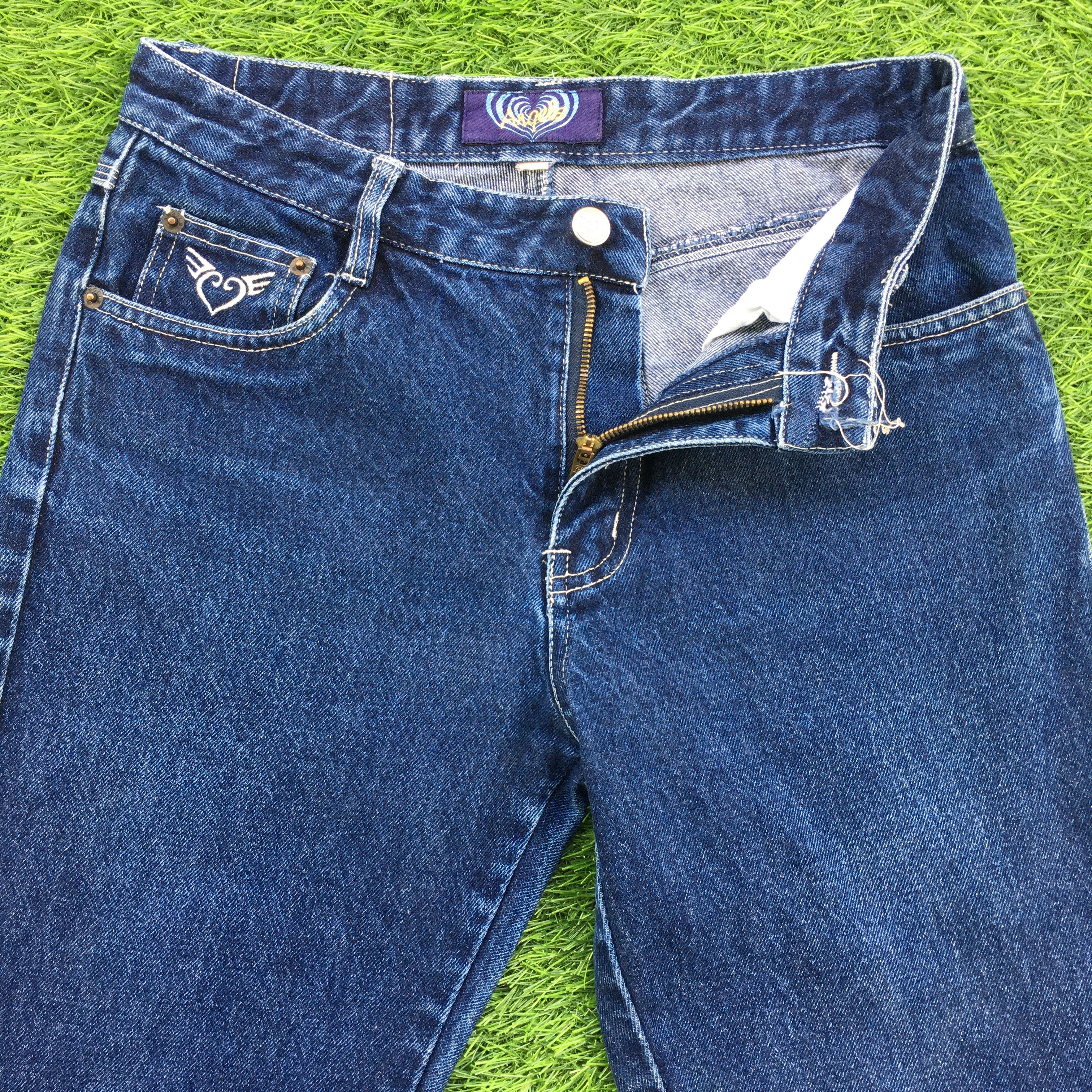 Designer × Jean Angels Jeanswear Low Rise Flare Jeans D-944 Size 25" / US 0 / IT 36 - 3 Thumbnail