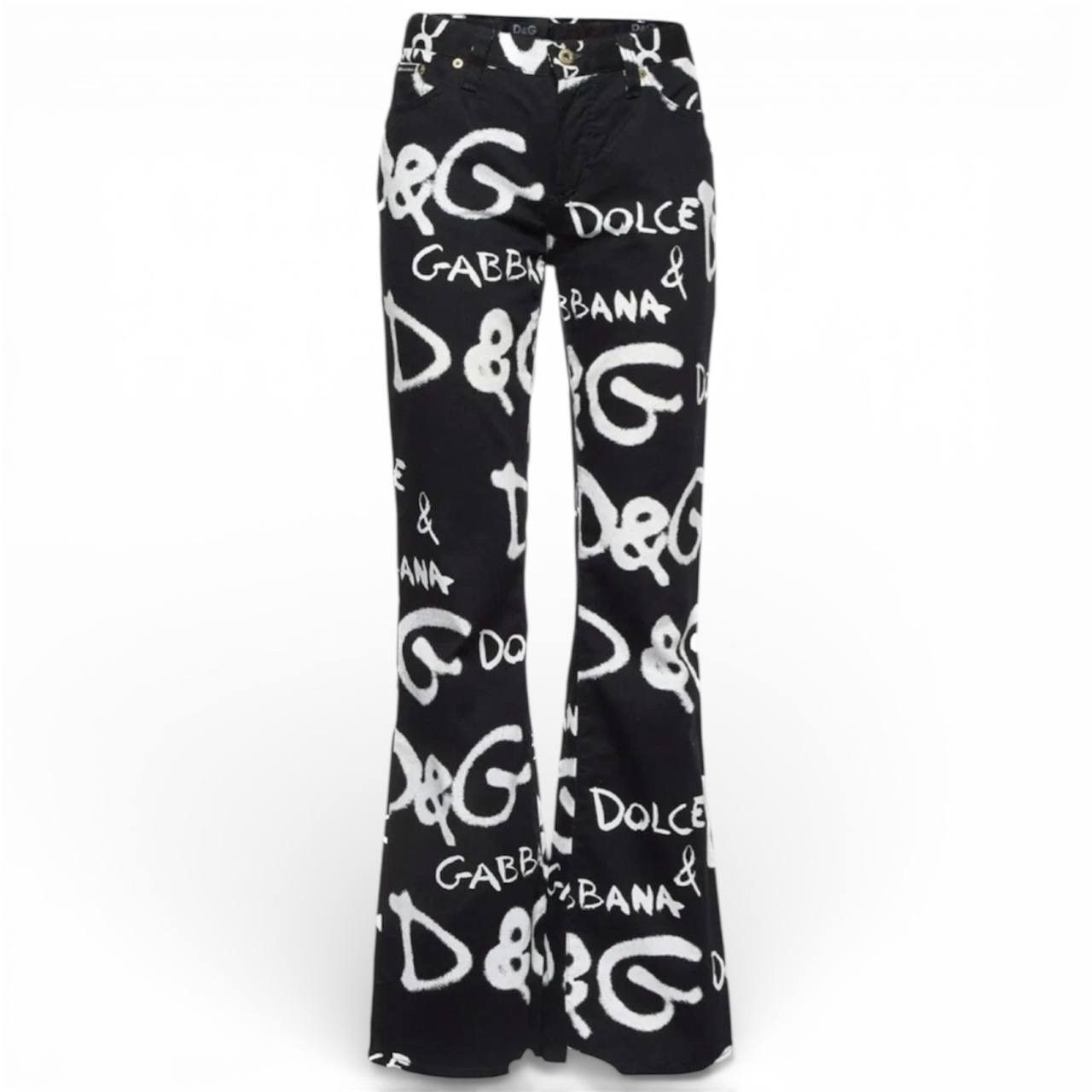 Dolce & Gabbana DILCE&GABBANA ARCHIVAL ICONIC GRAFFIC PRINT WOMEN PANTS 31 Size 31" - 1 Thumbnail