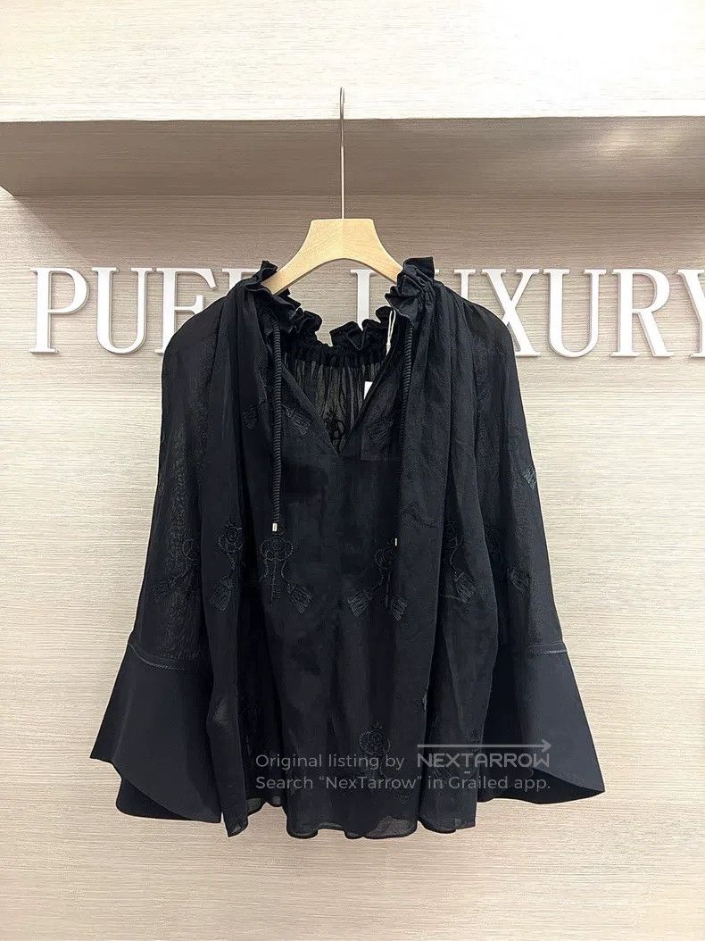 Hermes Hermes Silk Black Top Size XXS / US 00 / IT 34 - 1 Thumbnail