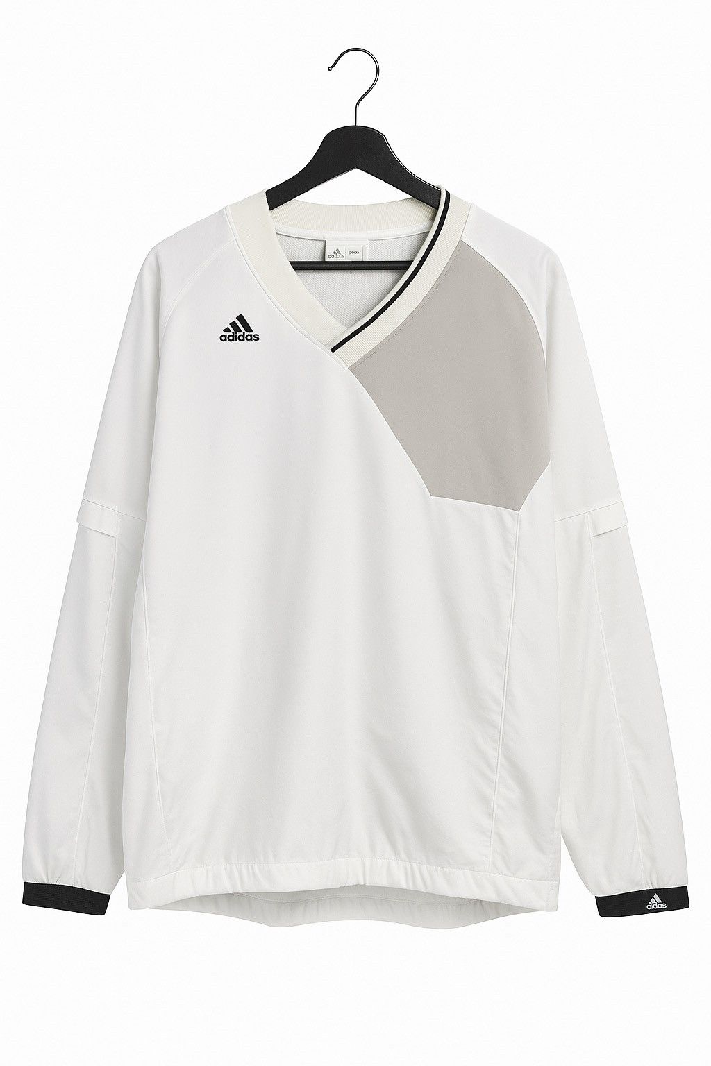 Adidas Vintage Adidas White Windbreaker Pullover Japan Edition Size US L / EU 52-54 / 3 - 1 Thumbnail