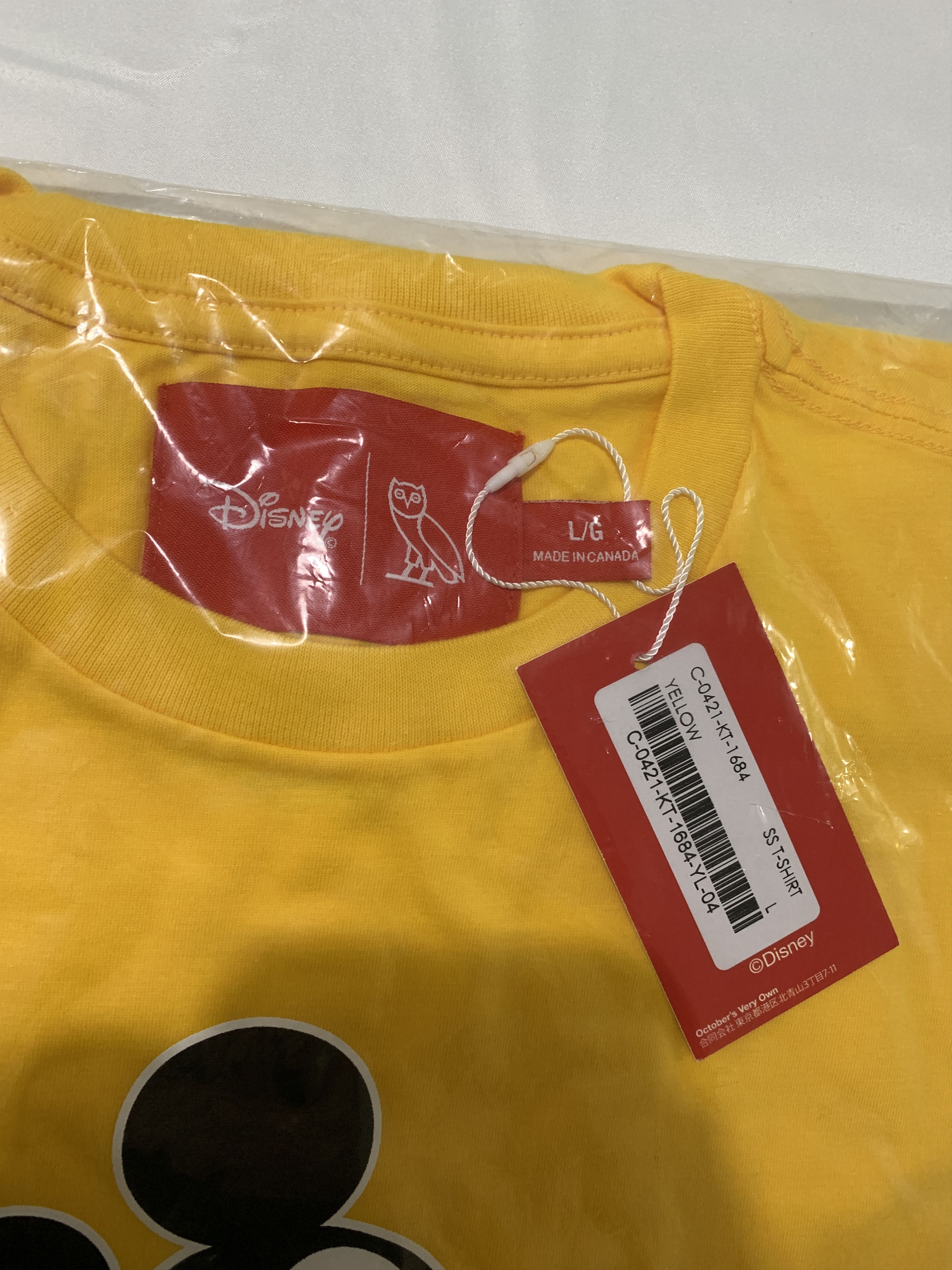 Disney DISNEY X OVO CLASSIC MICKEY T-SHIRT YELLOW Size US L / EU 52-54 / 3 - 3 Thumbnail