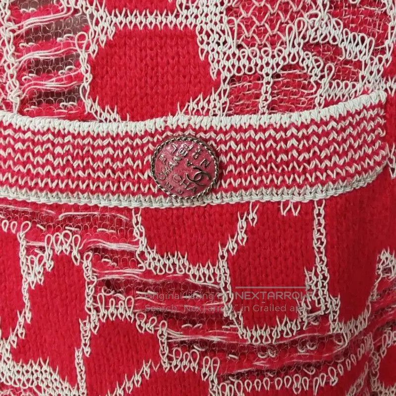 Chanel Chanel Red Floral Embroidered Dress, Size S . Size S / US 4 / IT 40 - 4 Thumbnail