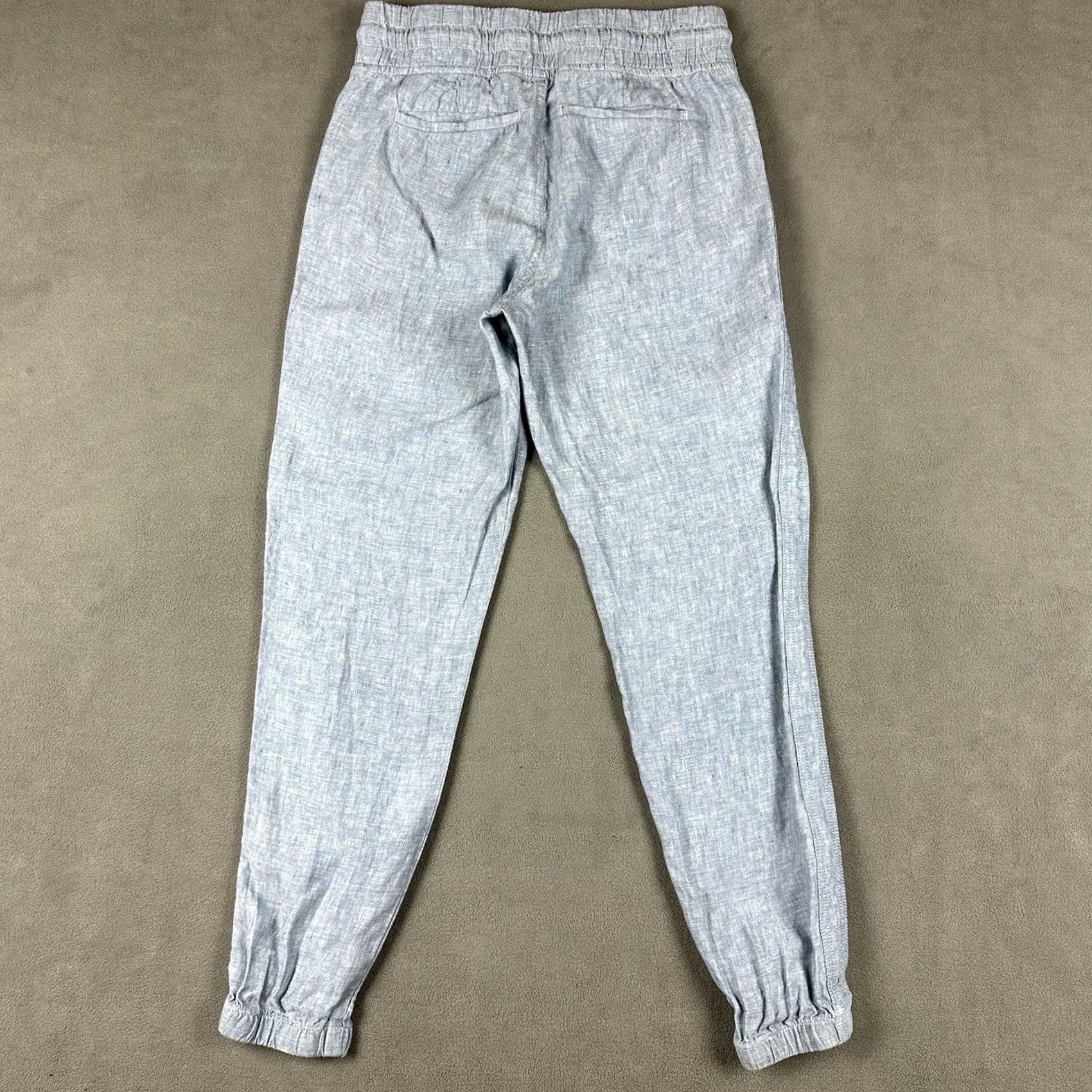 Athleta Athleta Womens Pants Blue 2 Linen Jogger Elastic Waist High Rise Drawstring Size 26" / US 2 / IT 38 - 2 Thumbnail