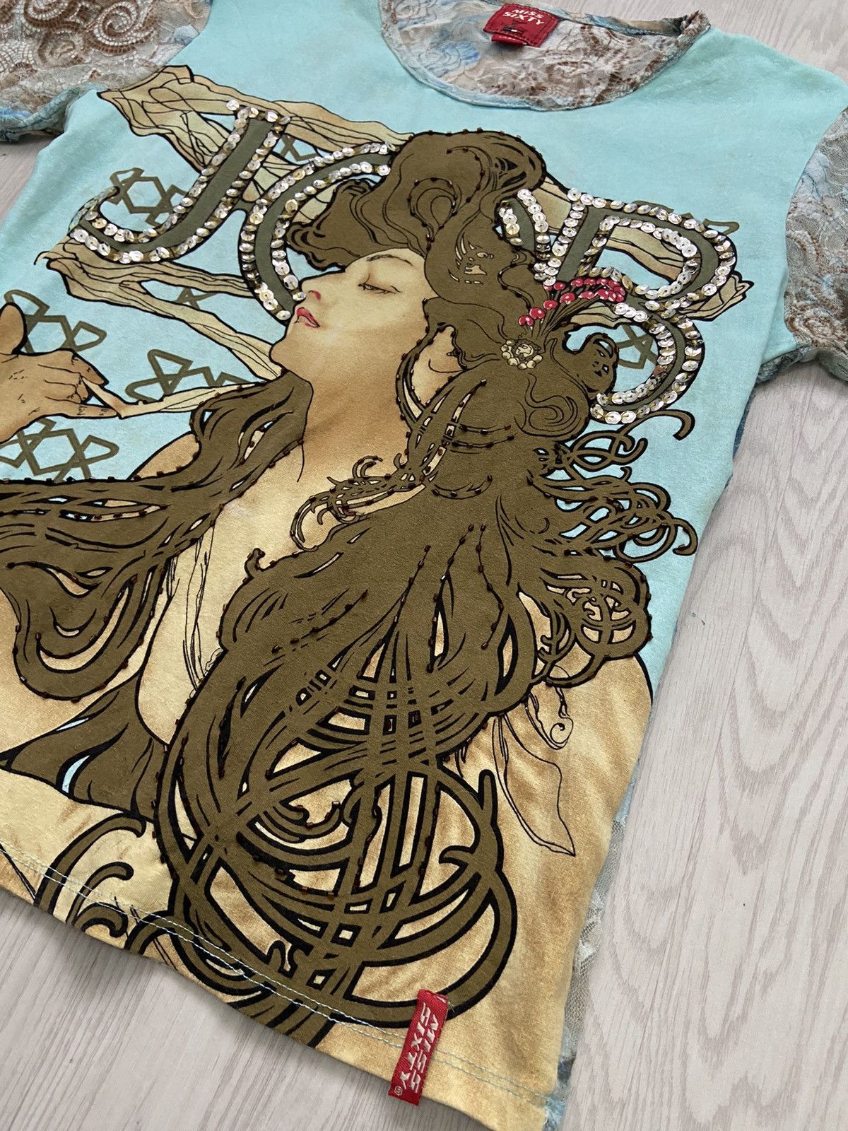 Miss Sixty Vintage 2000’s Miss Sixty Jadore Inspired Hybrid Net Tshirt Size L / US 10 / IT 46 - 5 Thumbnail