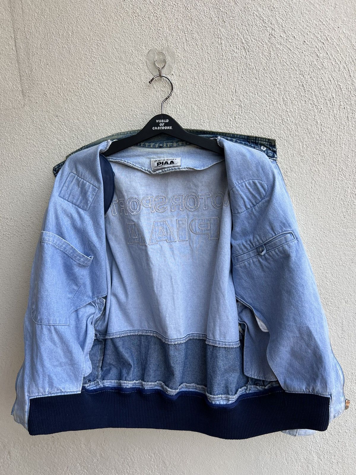 Vintage Vintage 90s PIAA Motorsports Fade Muddy Hybrid Bomber Jacket Size US XL / EU 56 / 4 - 21 Thumbnail