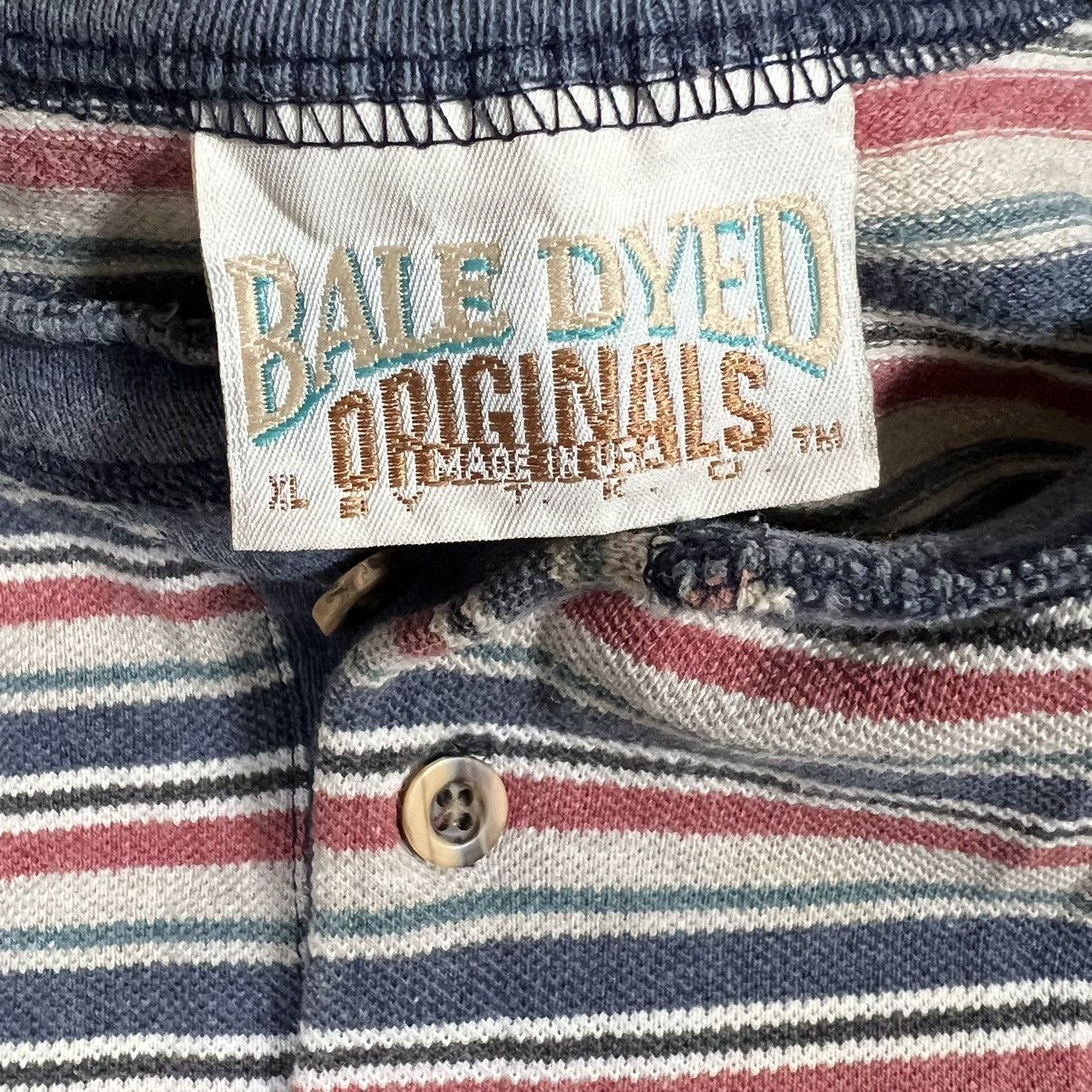 Vintage Vintage Bale Dyed Originals Stripe Henley Made In USA Grunge Size US XL / EU 56 / 4 - 3 Thumbnail