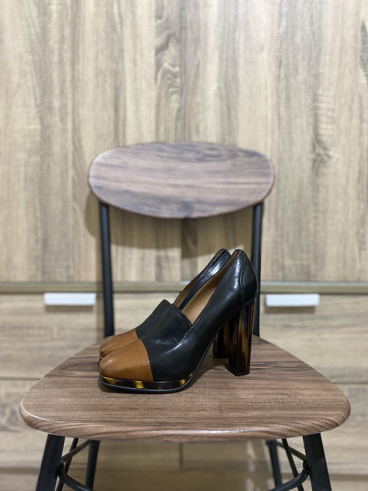 image of Dries Van Noten - Heel Shoes in Black/Brown, Women's (Size 7)