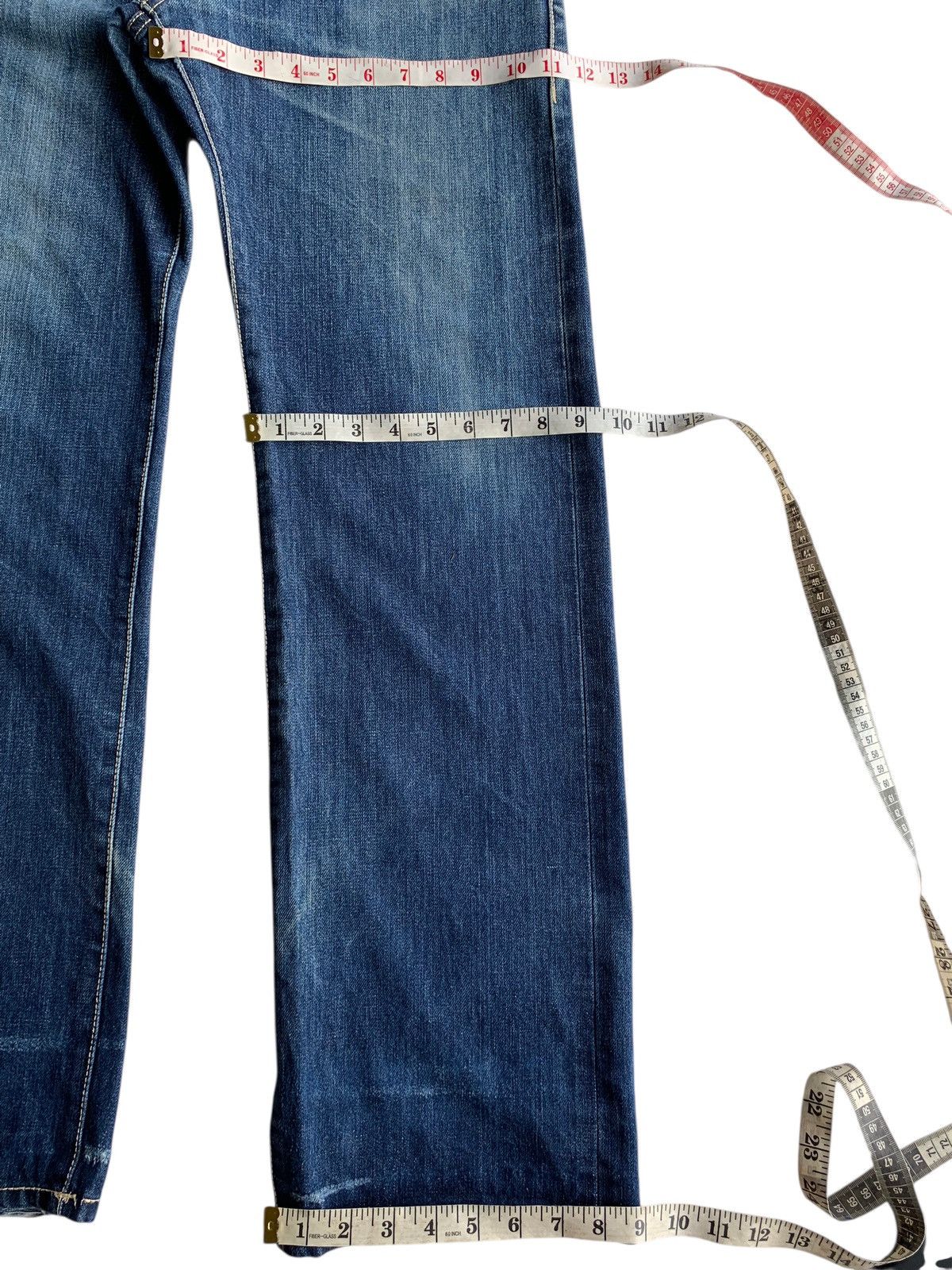 Other RARE BLACK FRAME SELVEDGE BUCKLE BACK FADED DISTRESSED DENIM Size US 32 / EU 48 - 22 Thumbnail