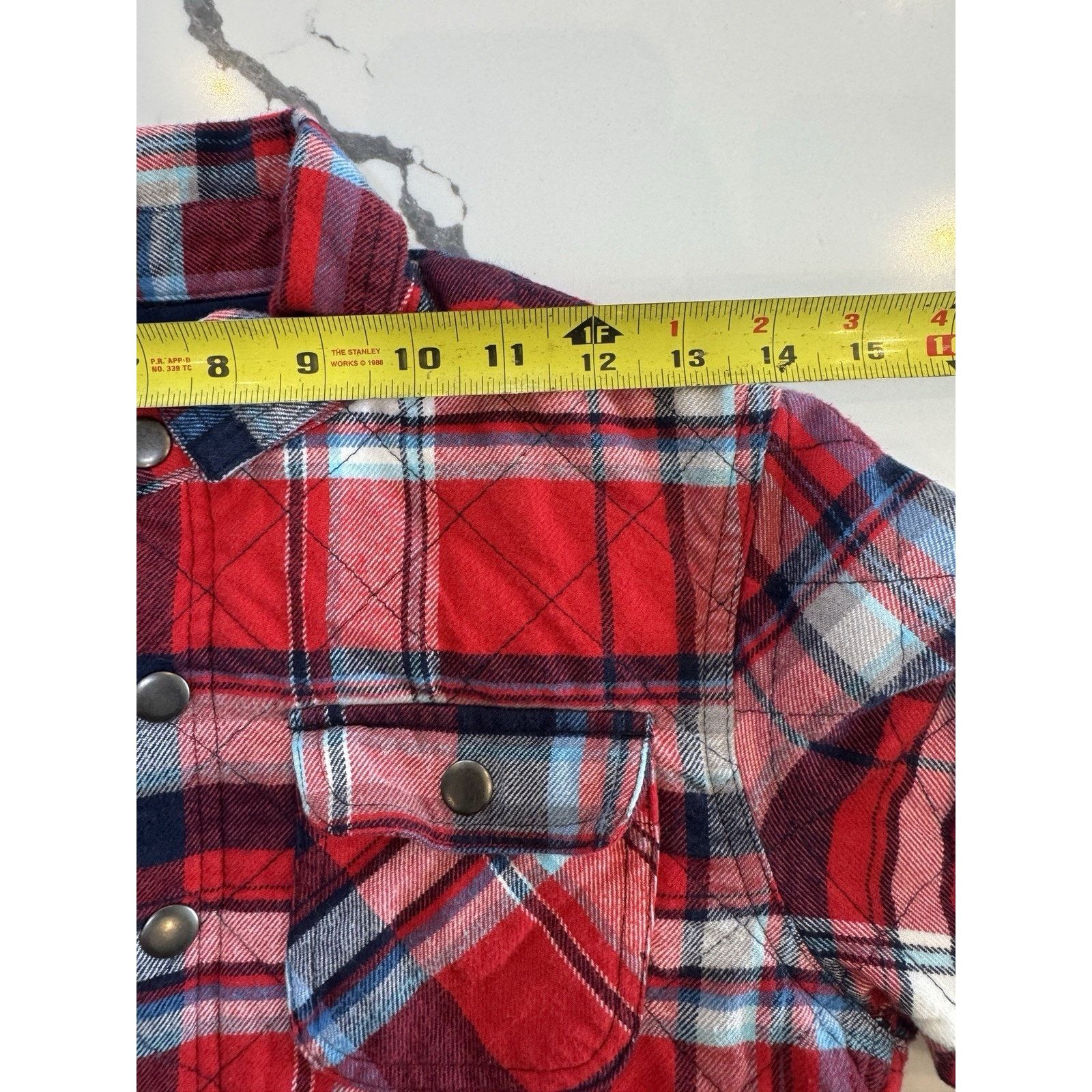 Other Cat & Jack Red Flannel Lined Snap Jacket Kids Youth M (8/10) Size US M / EU 48-50 / 2 - 5 Thumbnail