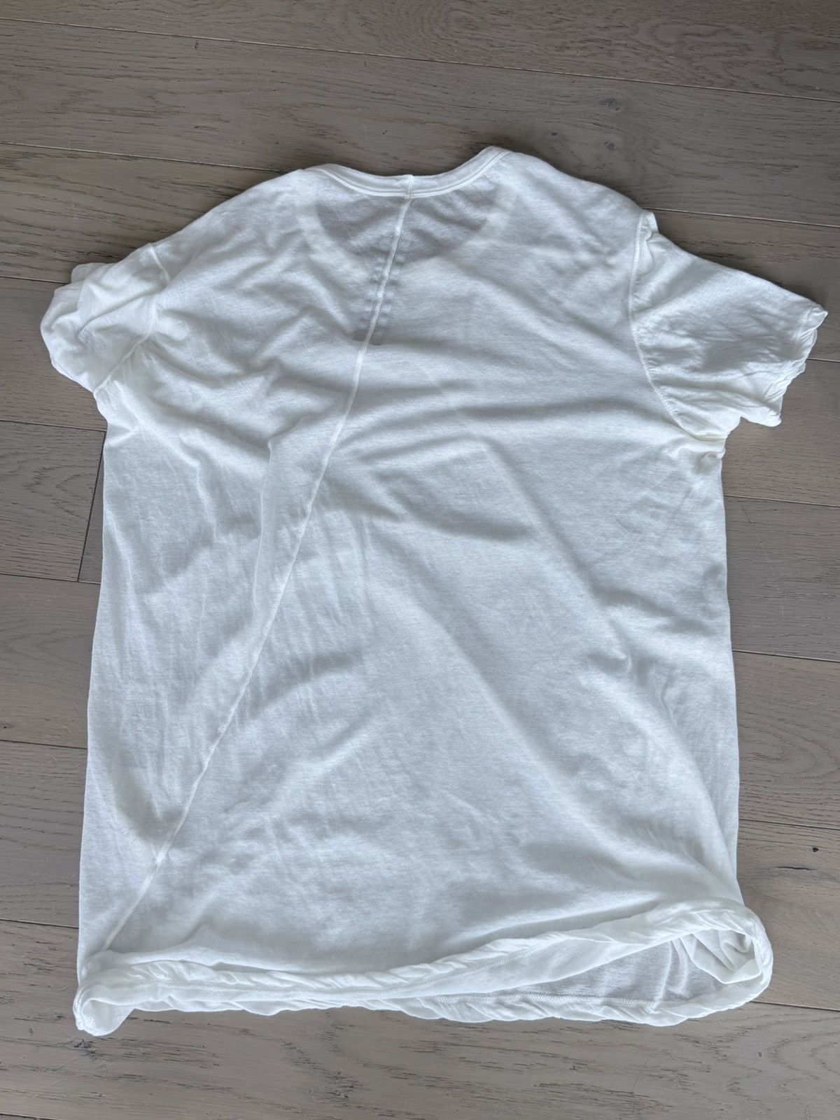 Rick Owens Fogachine ss2022 t shirt white asymmetric Size US S / EU 44-46 / 1 - 2 Thumbnail