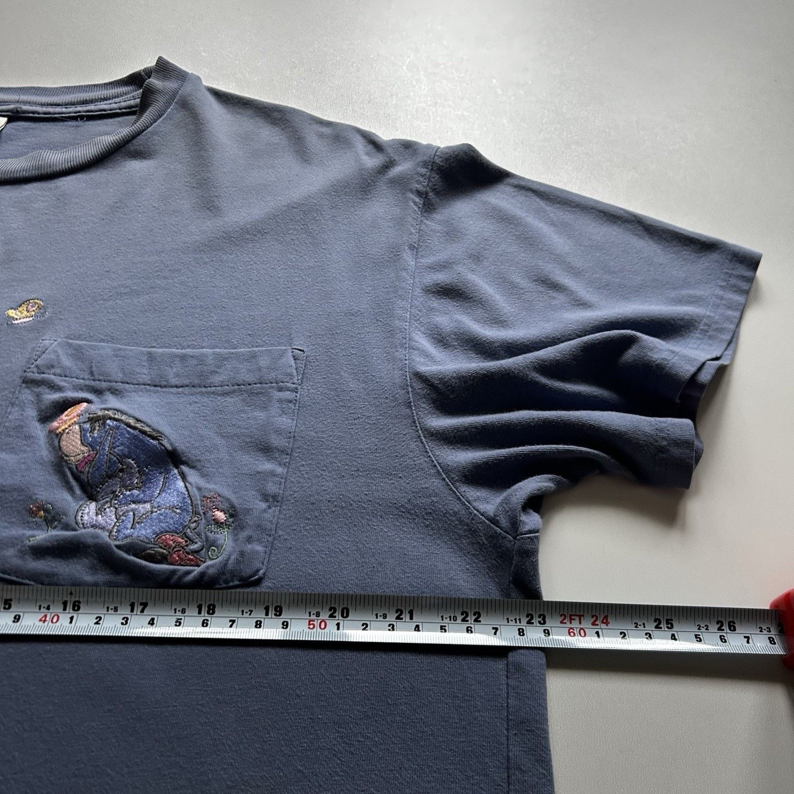 Disney Vintage 90s Disney Winnie The Pooh Pocket T Shirt Blue Large Size US L / EU 52-54 / 3 - 8 Thumbnail
