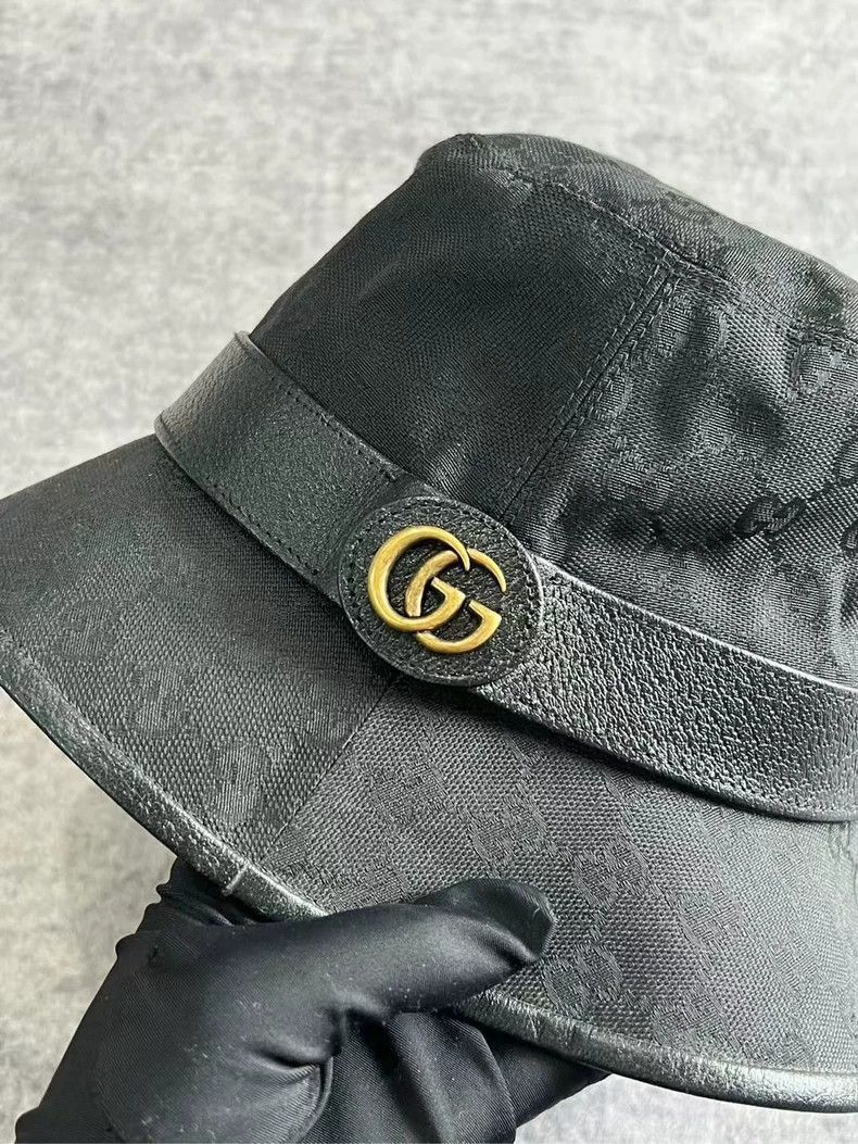 Gucci Gucci Black Floral Fisherman Hat Size M-2505 Size ONE SIZE - 3 Thumbnail